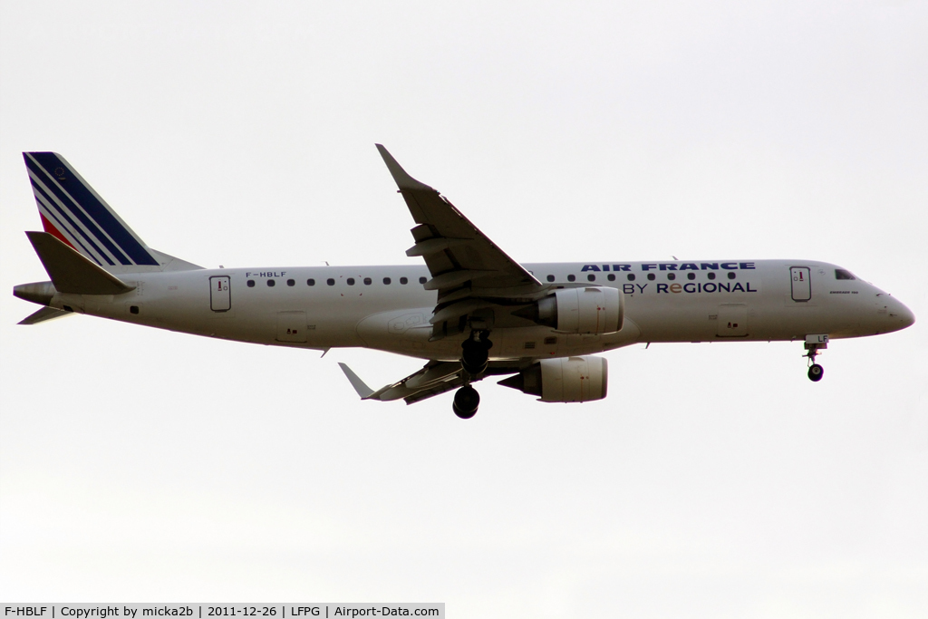 F-HBLF, 2008 Embraer 190AR (ERJ-190-100IGW) C/N 19000158, Landing