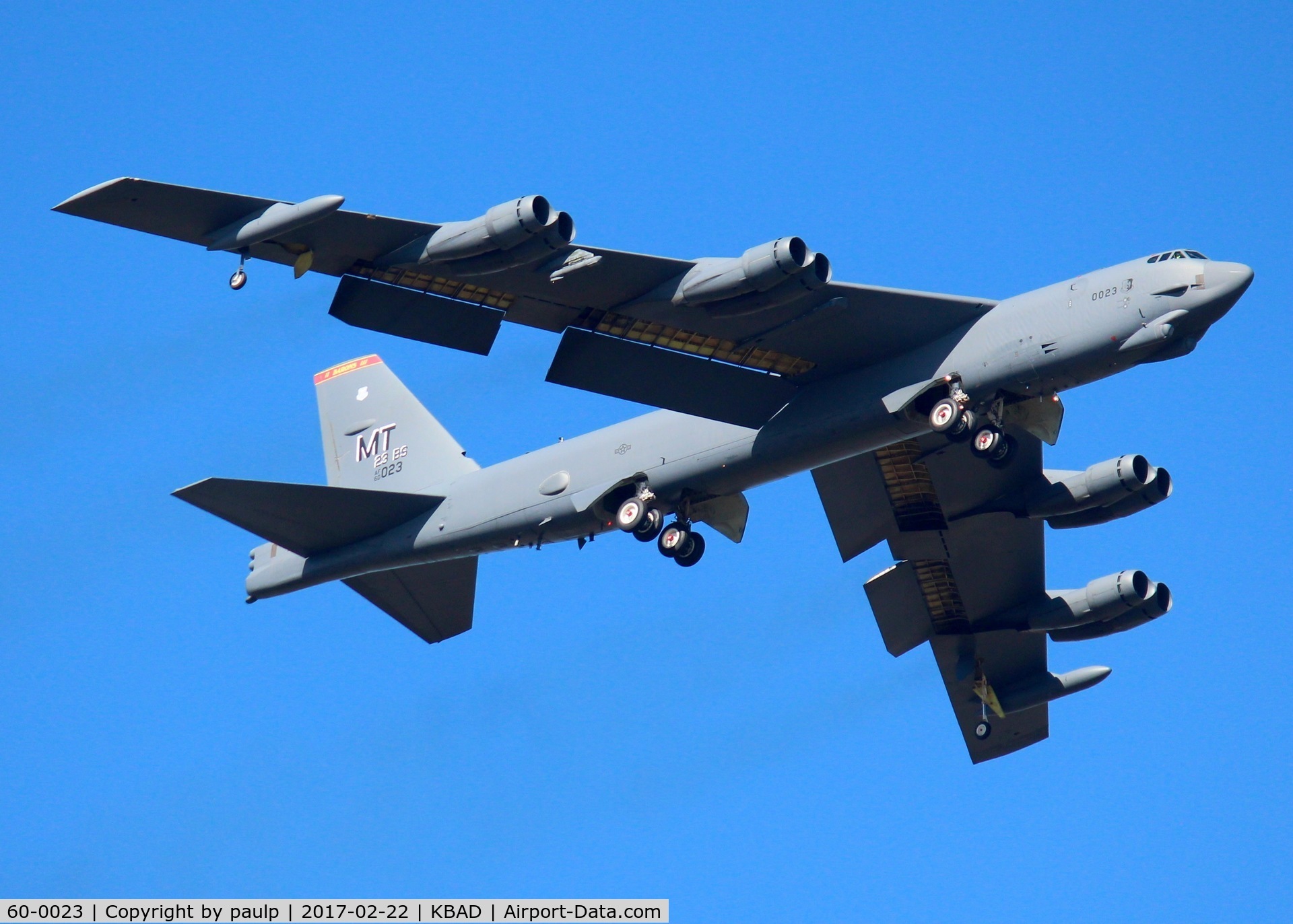 60-0023, 1960 Boeing B-52H Stratofortress C/N 464388, Minot BUFF at Barksdale Air Force Base.