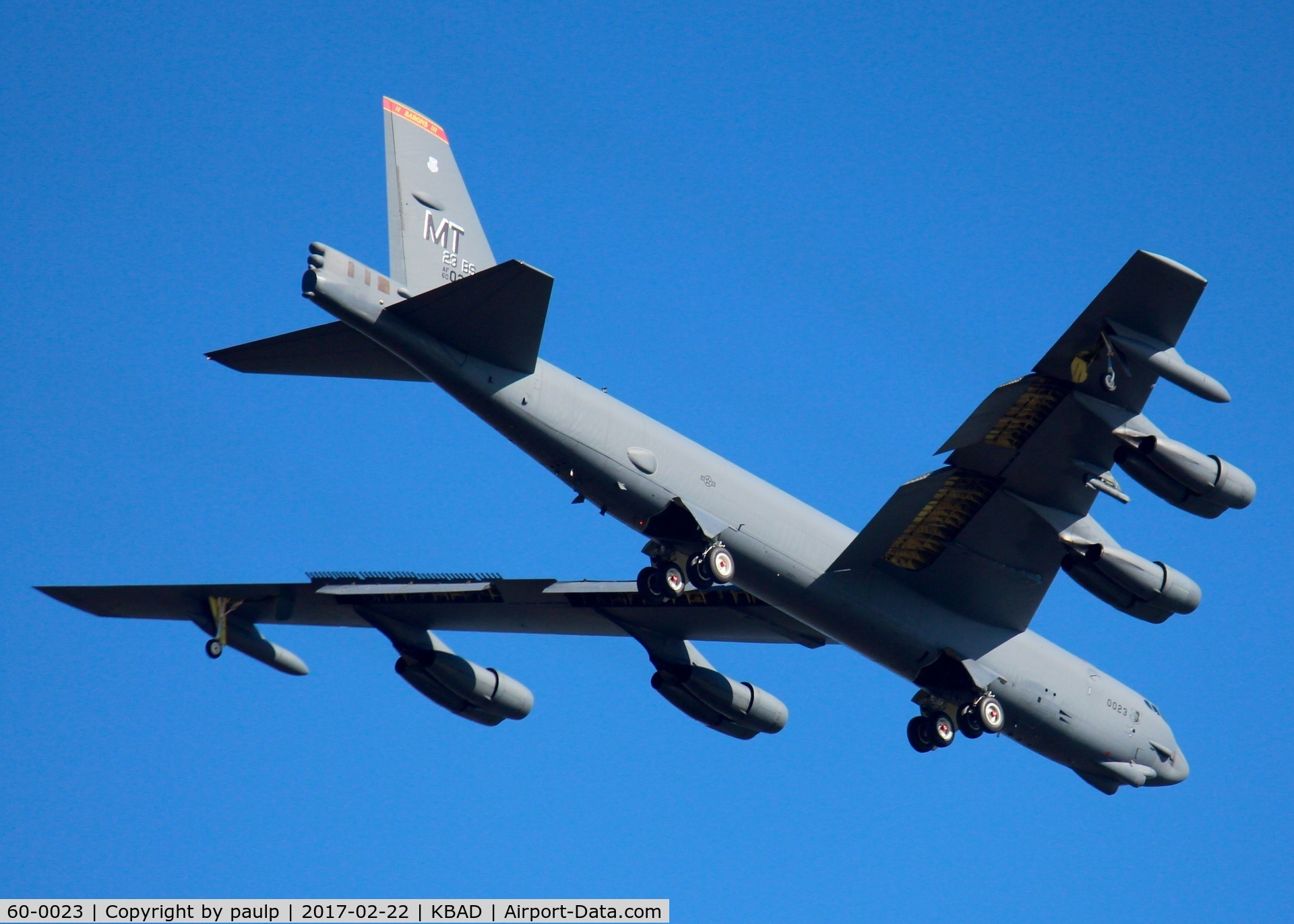 60-0023, 1960 Boeing B-52H Stratofortress C/N 464388, Minot BUFF at Barksdale Air Force Base.