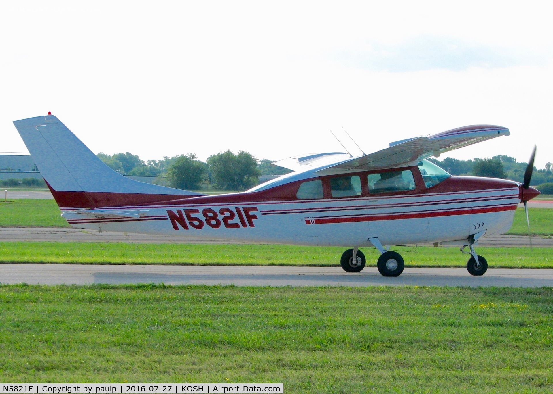 N5821F, 1966 Cessna 210G Centurion C/N 21058821, At Oshkosh.