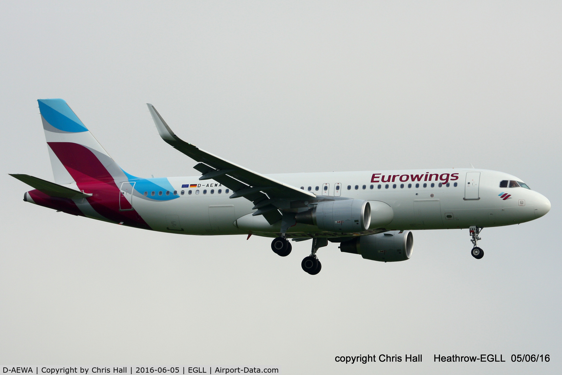 D-AEWA, 2016 Airbus A320-214 C/N 6953, Eurowings