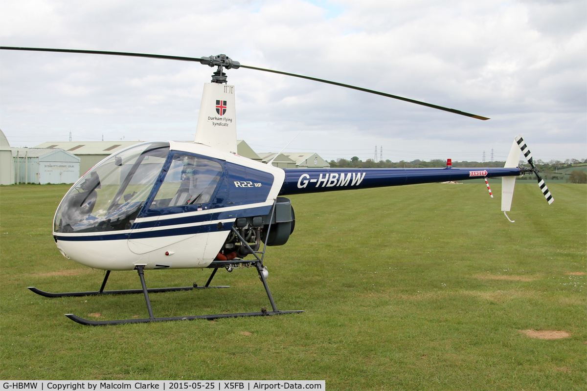 G-HBMW, 1981 Robinson R22 C/N 0170, Robinson R22, Fishburn Airfield UK, May 25th 2015.