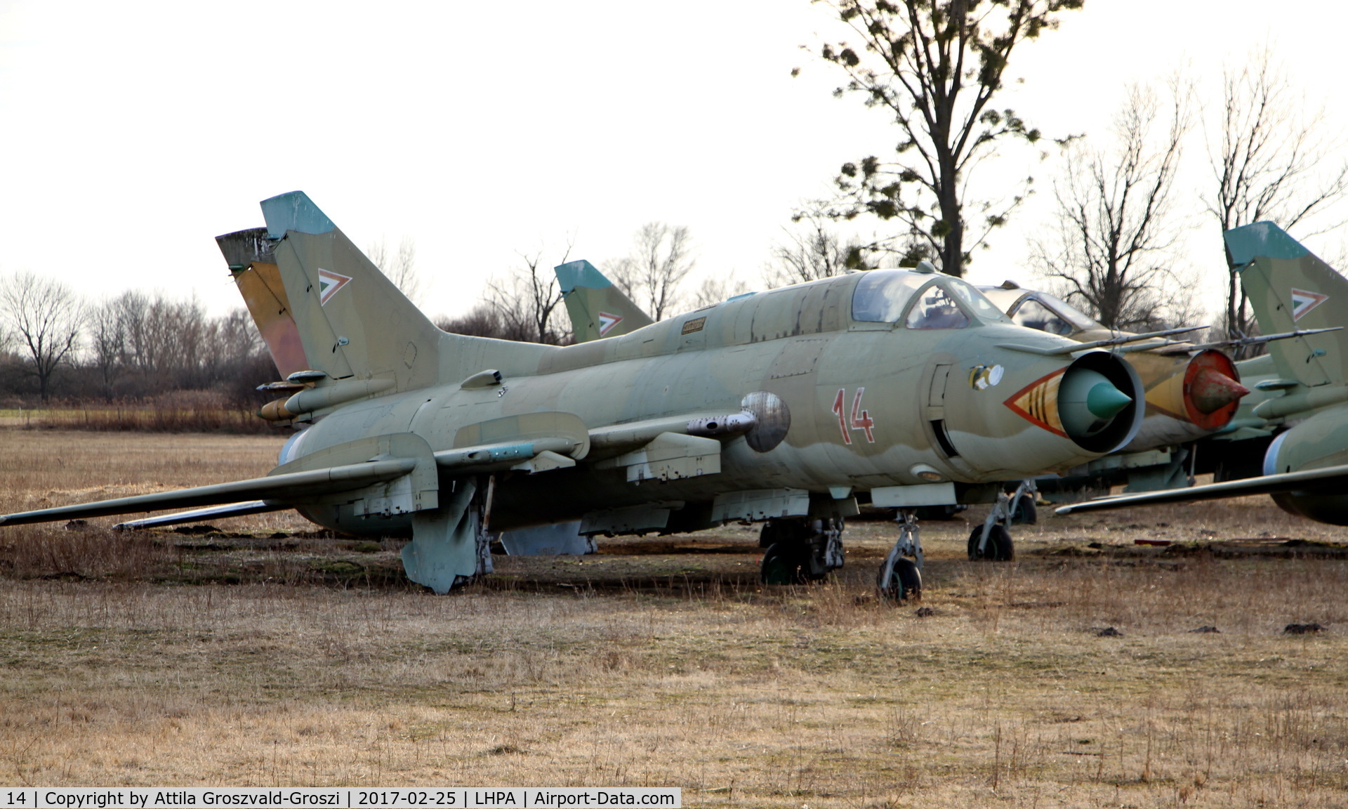 14, 1983 Sukhoi Su-22M-3 C/N 51814, Pápa stored off-site airport, Hungary