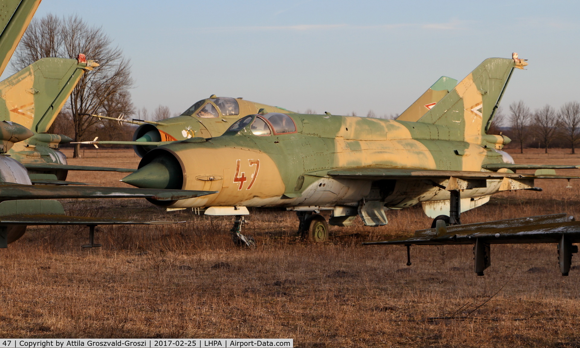 47, 1979 Mikoyan-Gurevich MiG-21bis 75AP C/N 75077813, Pápa stored off-site airport, Hungary