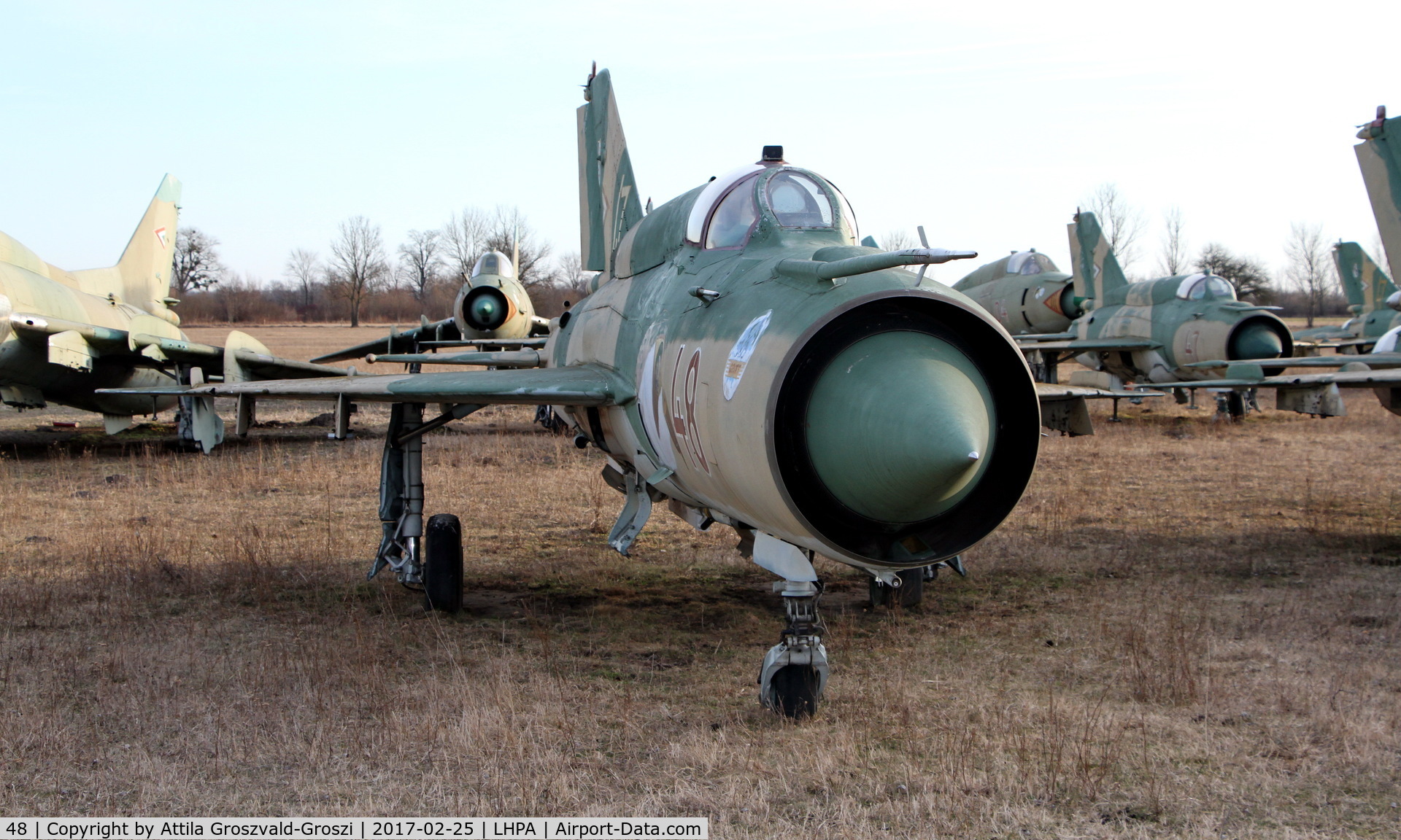 48, 1979 Mikoyan-Gurevich MiG-21bis 75AP C/N 75081501, Pápa stored off-site airport, Hungary