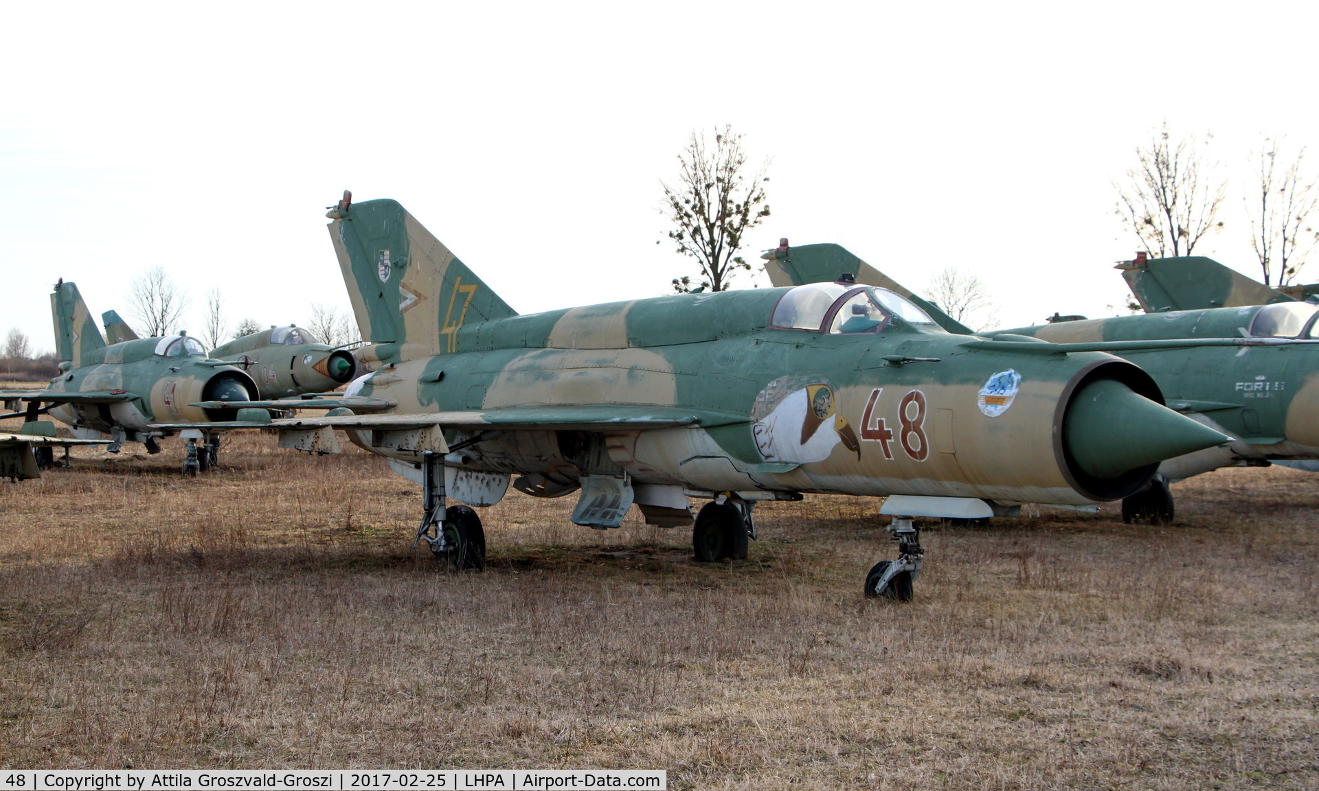 48, 1979 Mikoyan-Gurevich MiG-21bis 75AP C/N 75081501, Pápa stored off-site airport, Hungary