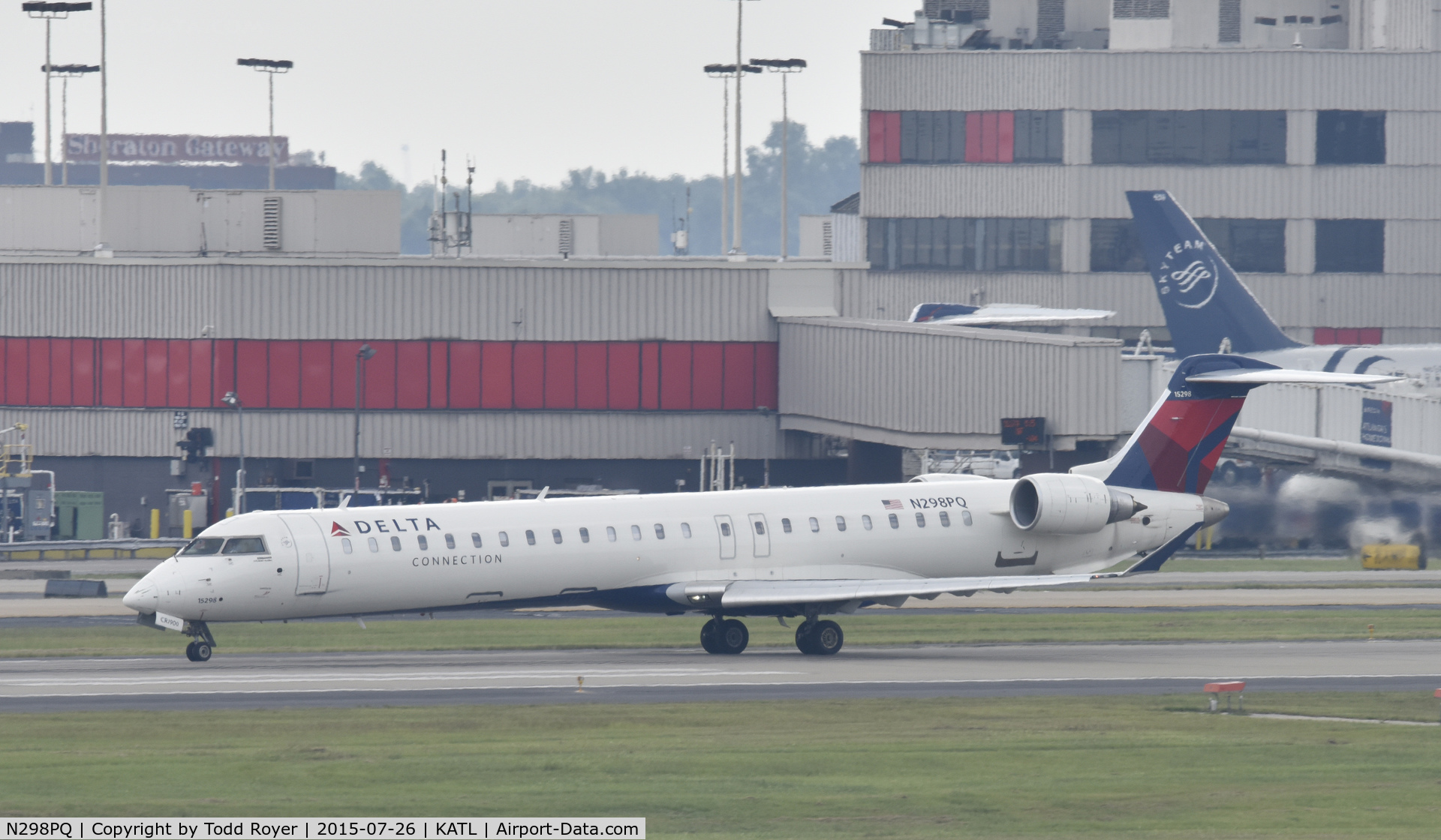 N298PQ, 2013 Bombardier CRJ-900 (CL-600-2D24) C/N 15298, Departing Atlanta