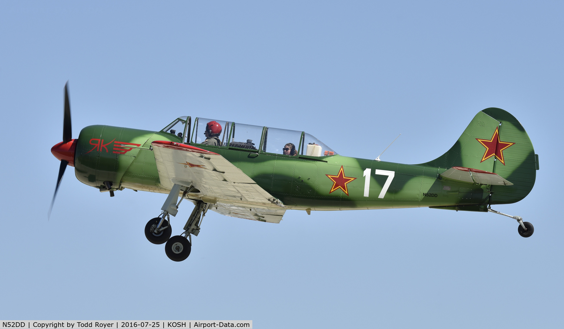 N52DD, 2002 Yakovlev (Aerostar) Yak-52TW C/N 0212404, Airventure 2016