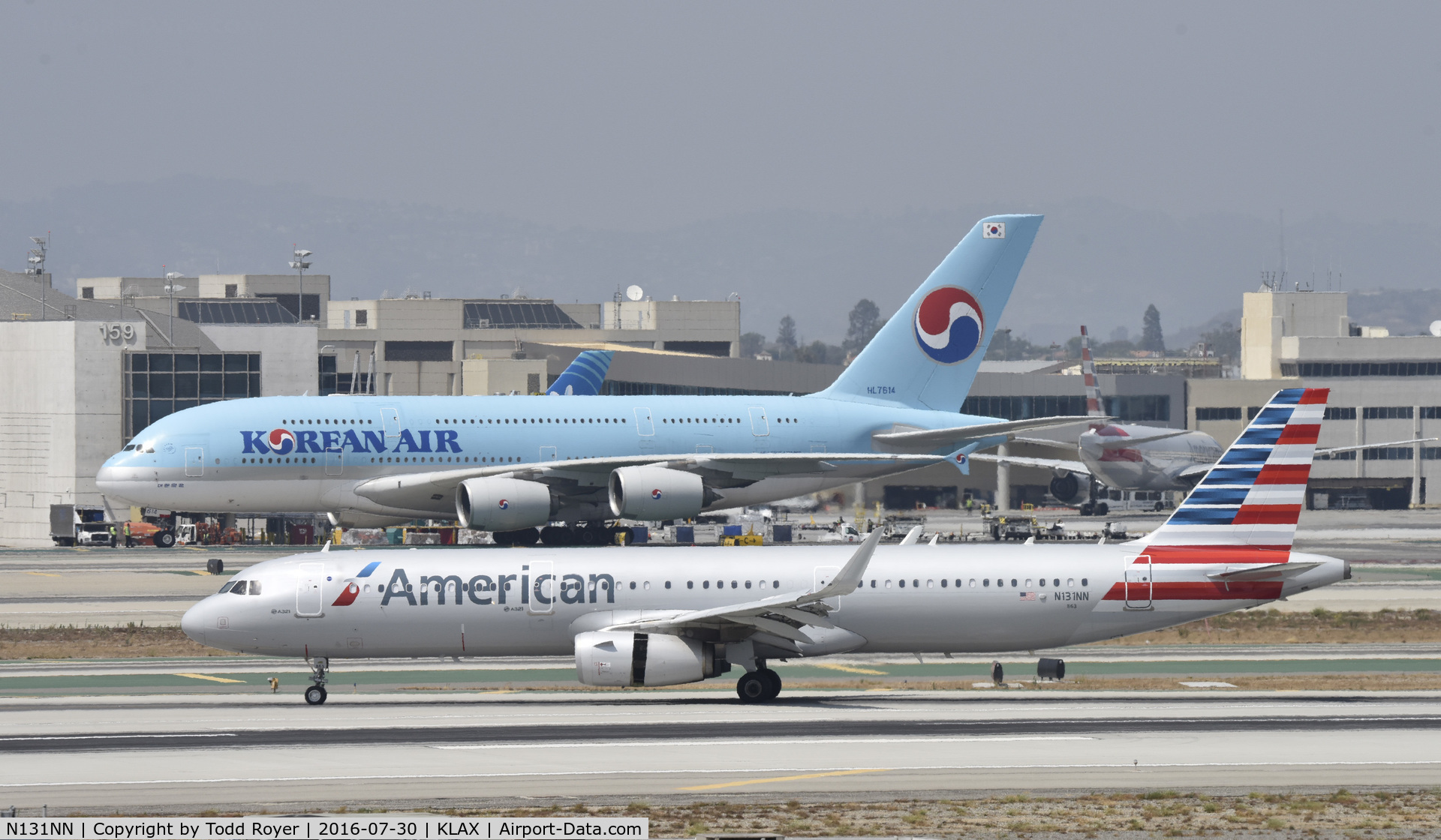 N131NN, 2014 Airbus A321-231 C/N 6472, Arrived at LAX on 25L