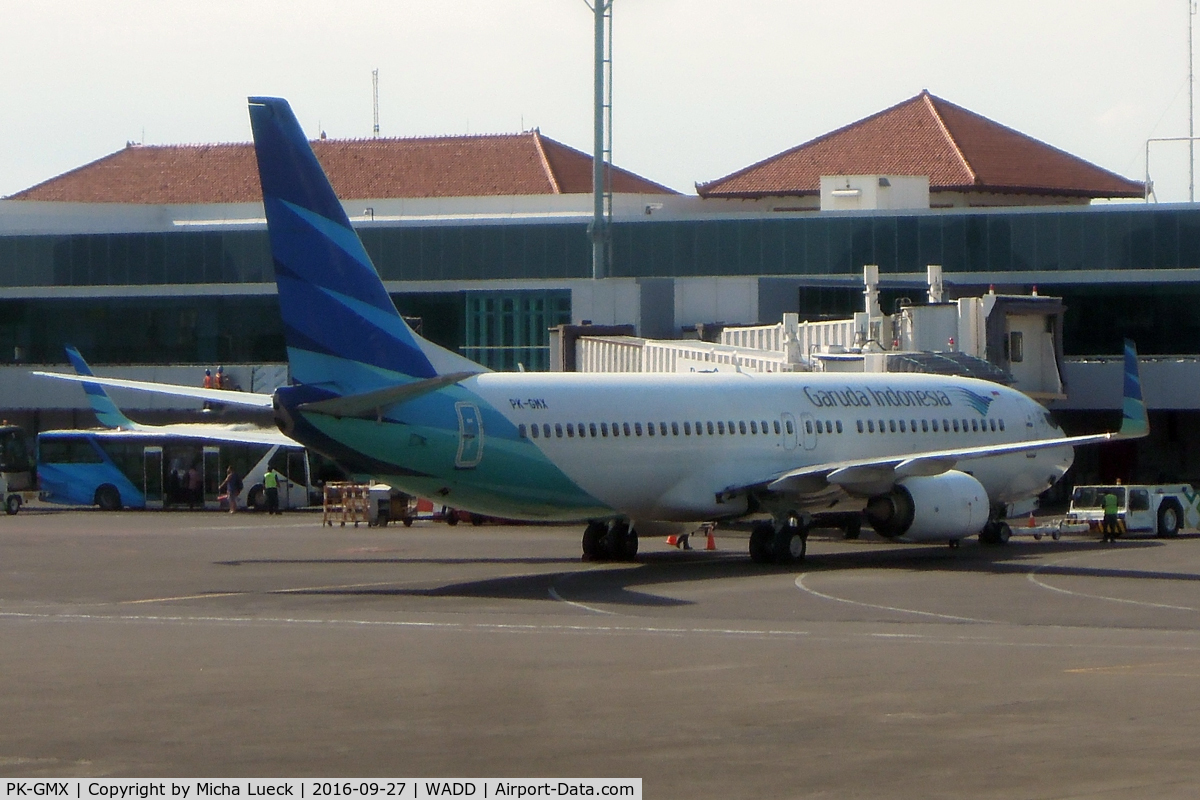 PK-GMX, 2012 Boeing 737-8U3 C/N 38070, At Denpasar