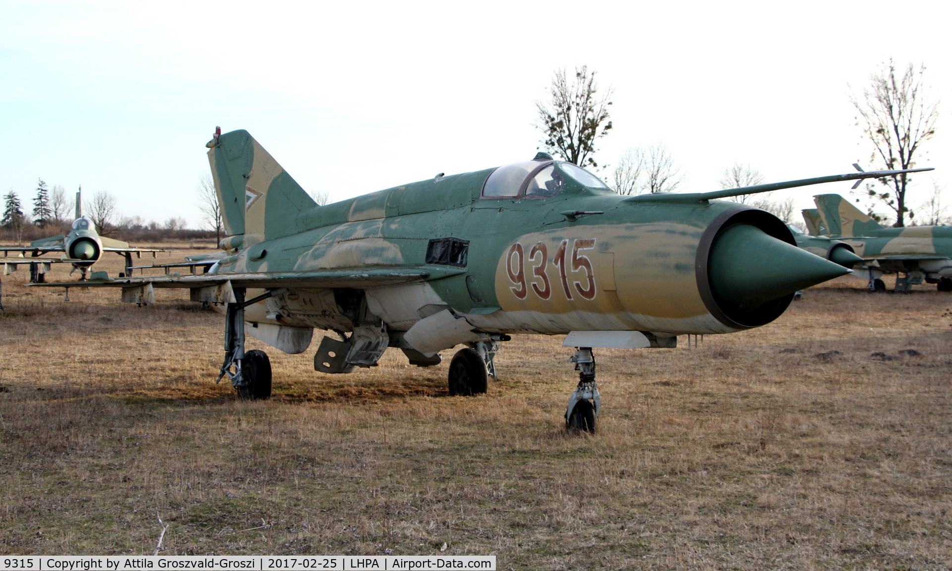 9315, Mikoyan-Gurevich MiG-21MF C/N 969315, Pápa stored off-site airport, Hungary