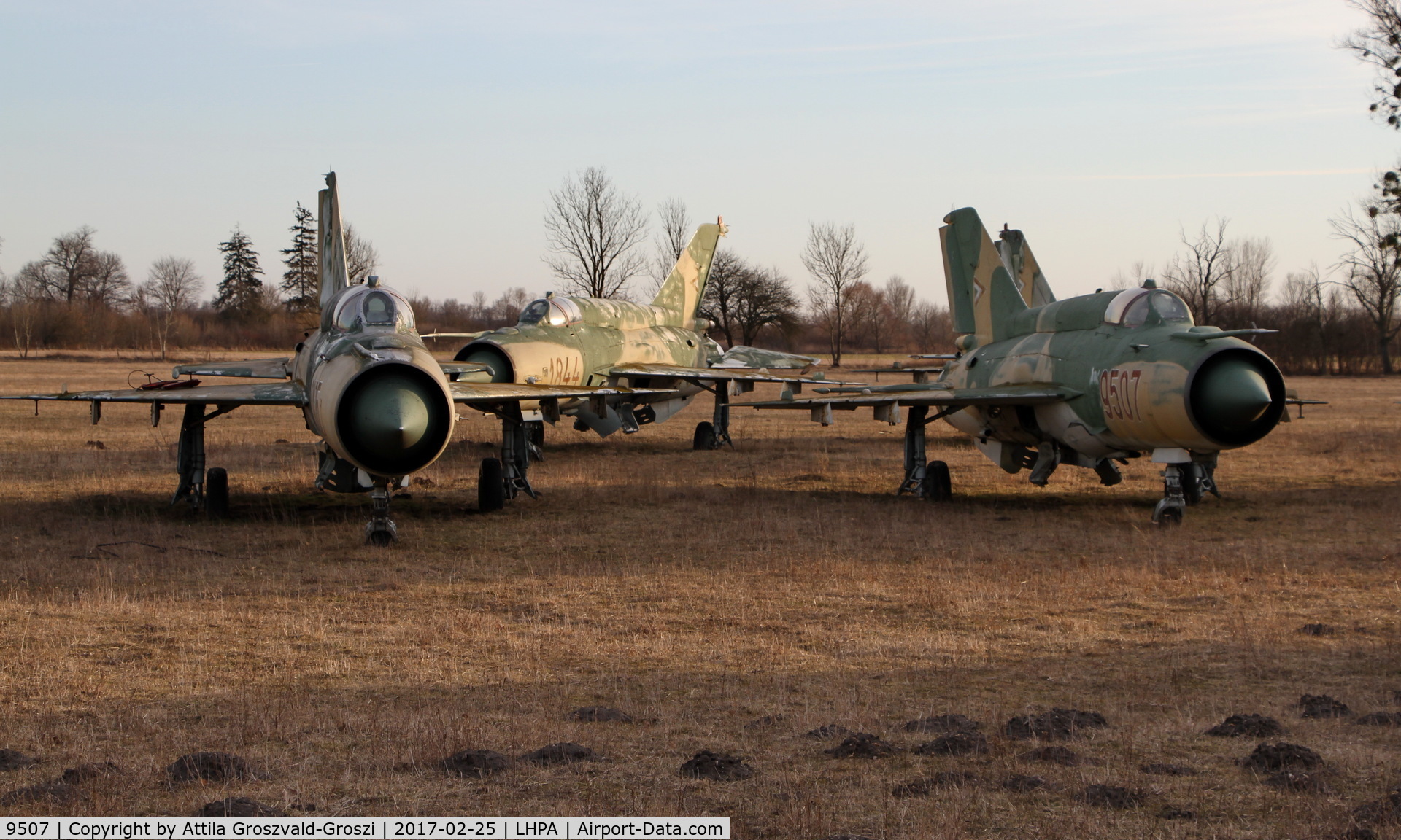 9507, Mikoyan-Gurevich MiG-21MF C/N 969507, Pápa stored off-site airport, Hungary