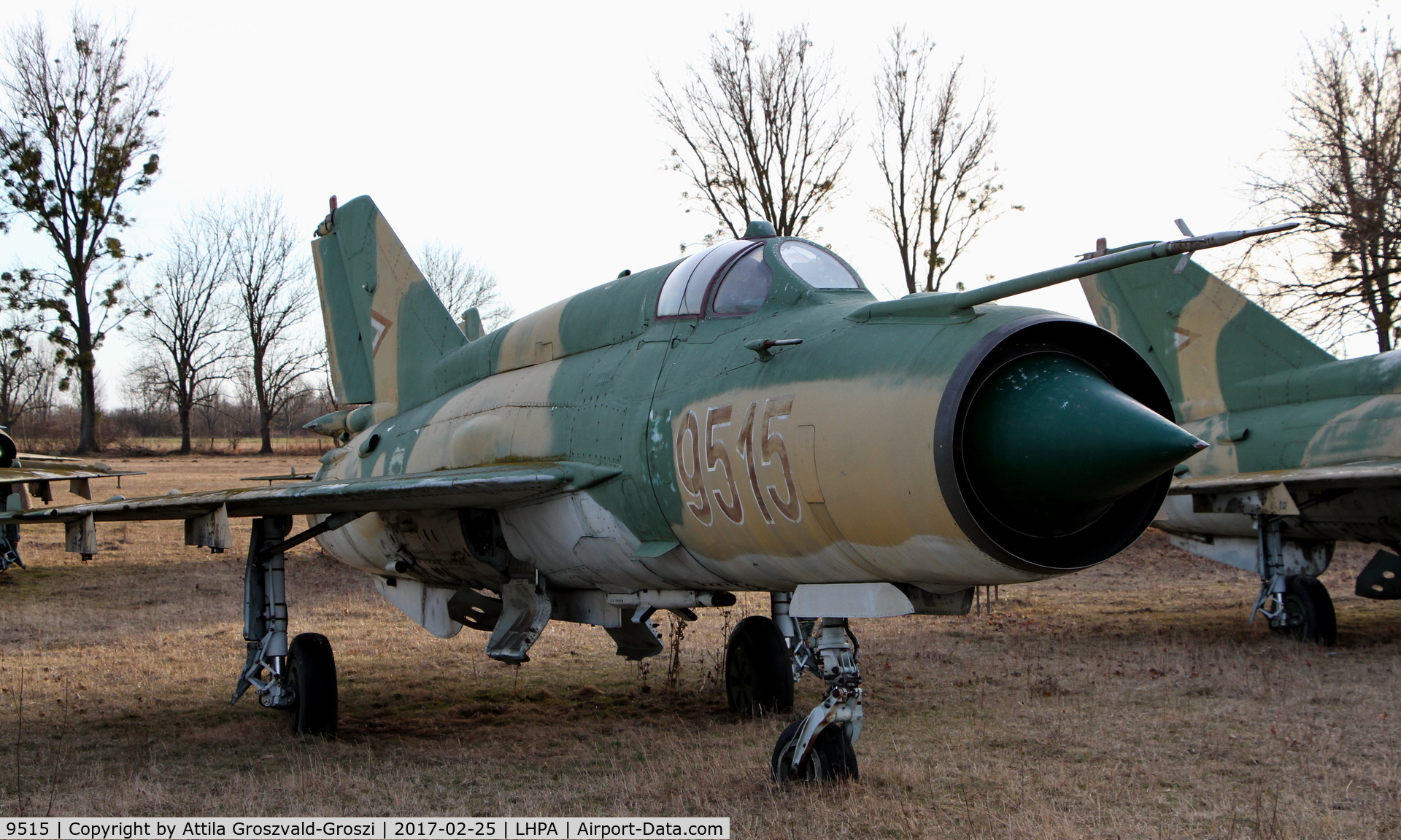 9515, Mikoyan-Gurevich MiG-21MF C/N 969515, Pápa stored off-site airport, Hungary