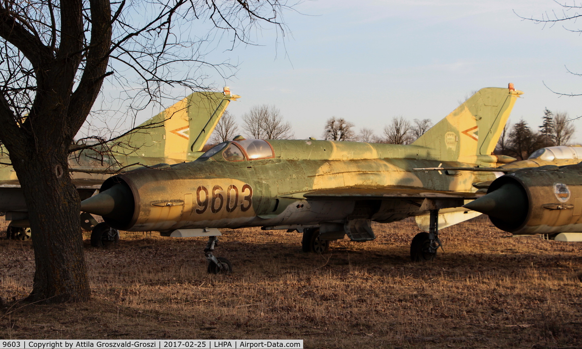 9603, Mikoyan-Gurevich MiG-21MF C/N 969603, Pápa stored off-site airport, Hungary