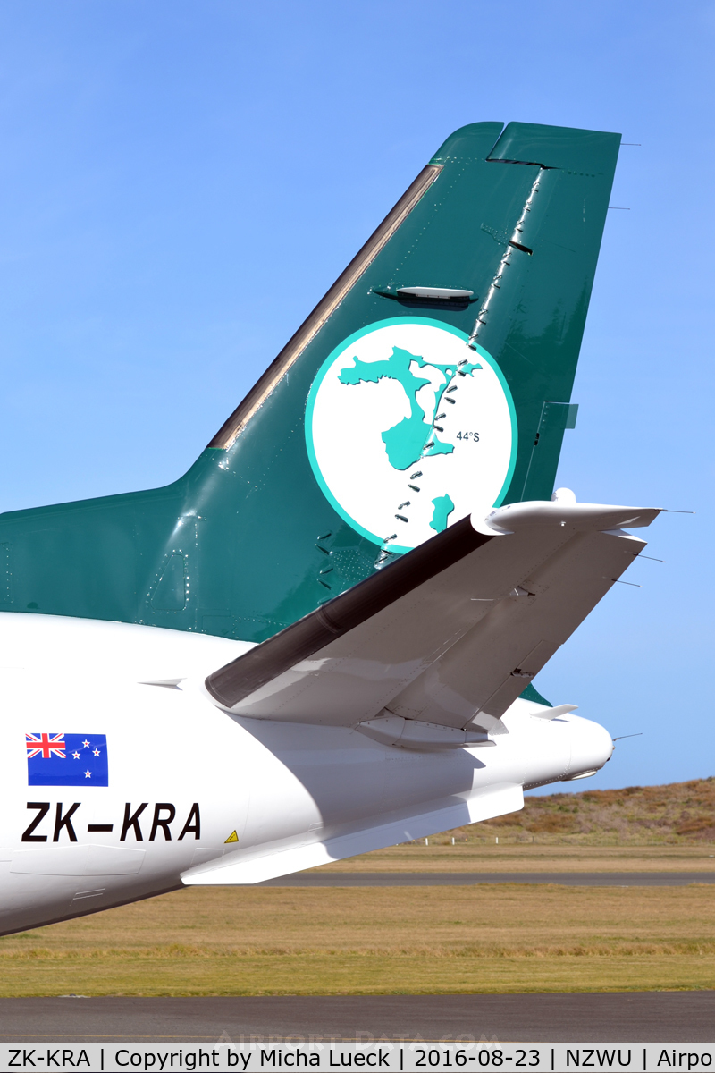ZK-KRA, 1986 Saab SF340A C/N 340A-065, The outline of the Chatham Islands on the tail