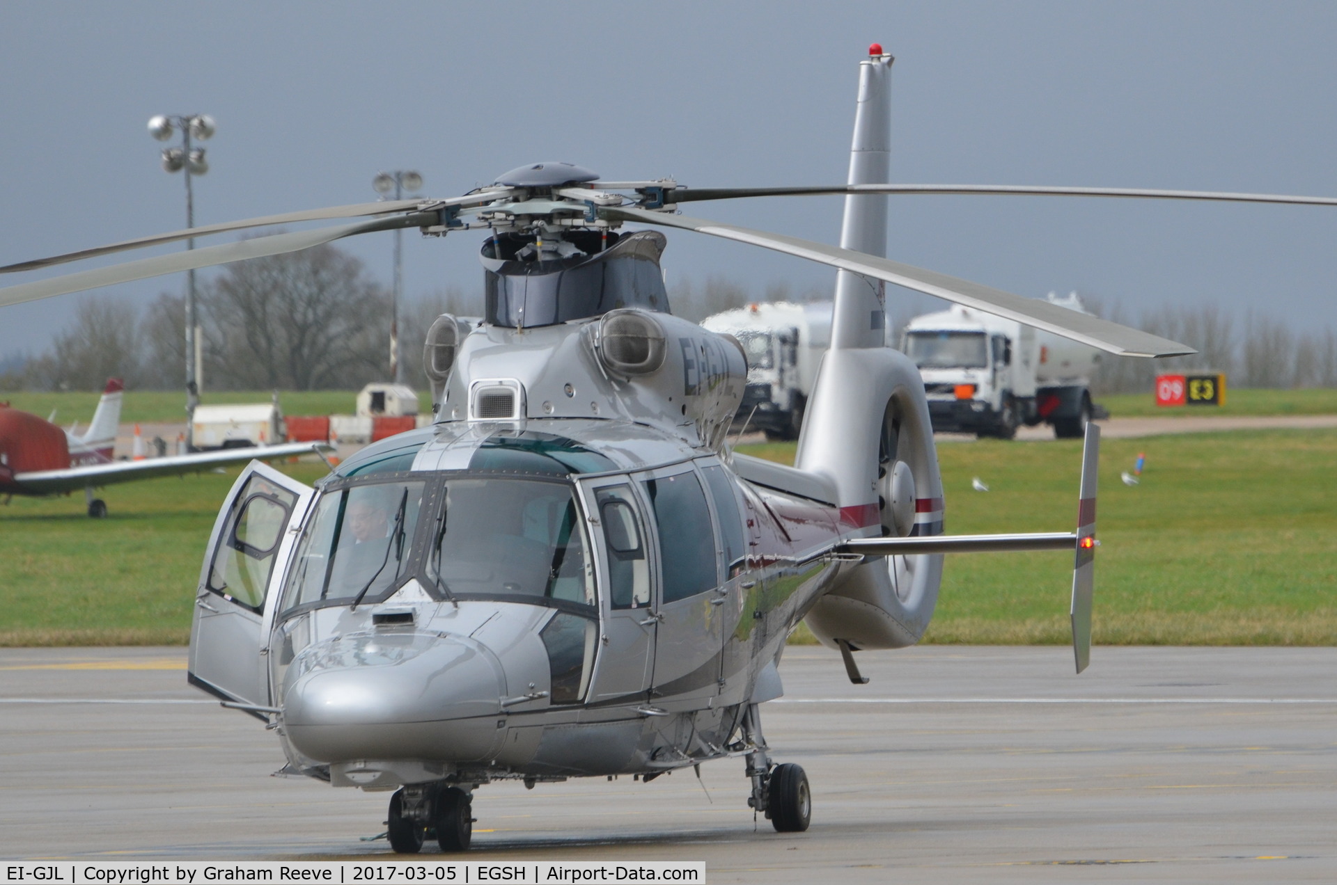 EI-GJL, 2007 Eurocopter AS-365N-3 Dauphin 2 C/N 6785, Parked at Norwich.
