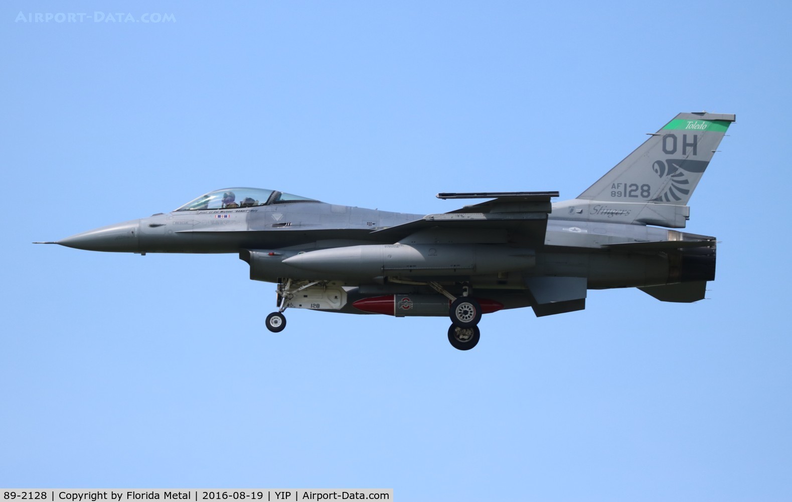 89-2128, 1989 General Dynamics F-16CM Fighting Falcon C/N 1C-281, F-16CM