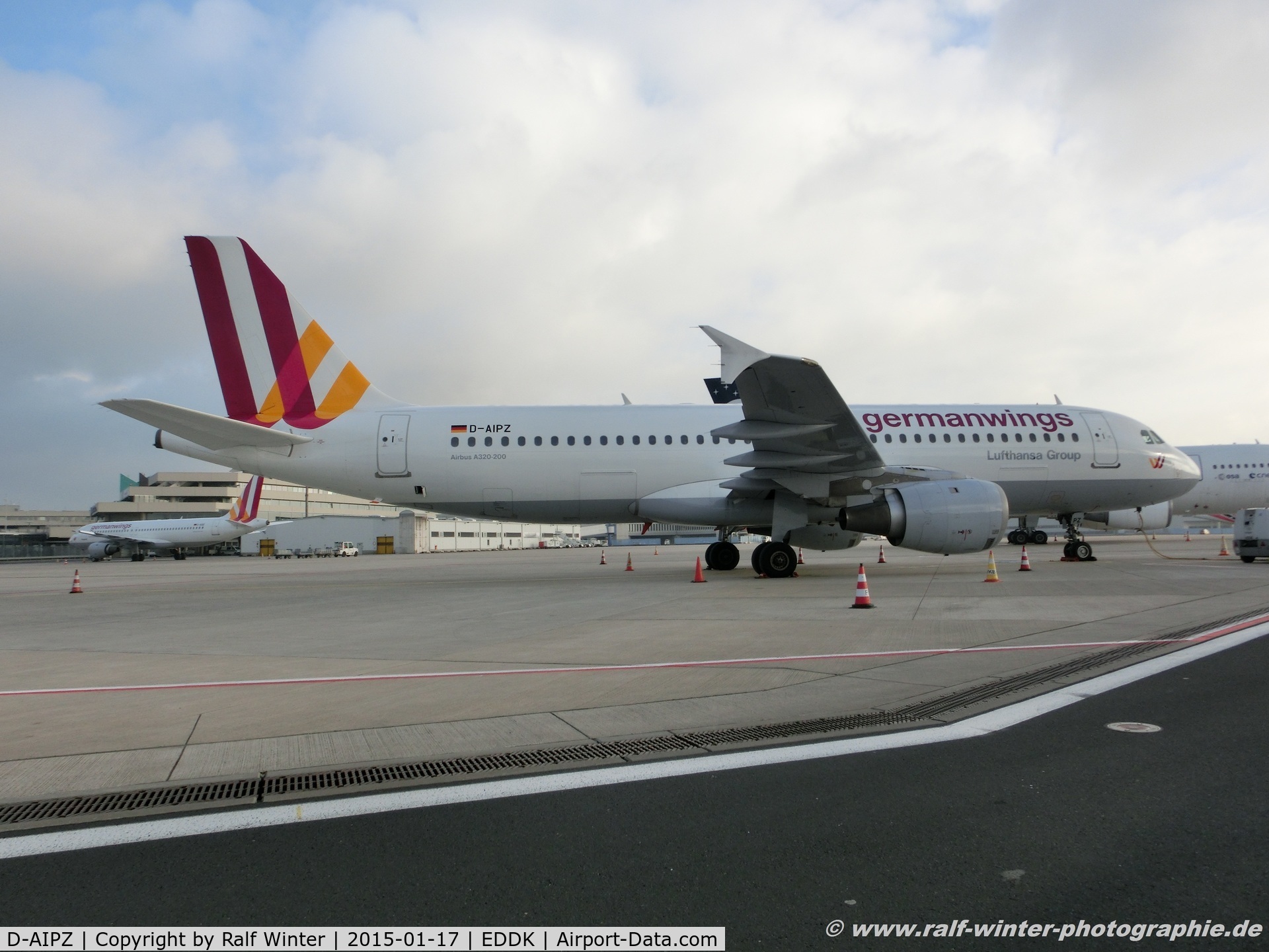 D-AIPZ, 1991 Airbus A320-211 C/N 162, Airbus A320-211 - 4u GWI Germanwings ex Lufthansa 'Erfurt' - 162 - D-AIPZ - 17.01.2015 - CGN