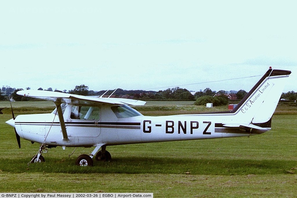 G-BNPZ, 1981 Cessna 152 C/N 152-85134, Owned by C and S Aviation Ltd. EX:-N6019Q. Scan.