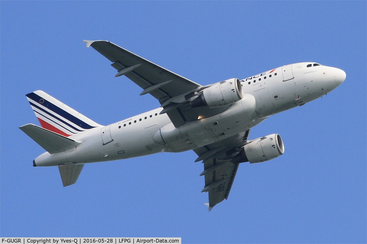 F-GUGR, 2007 Airbus A318-111 C/N 3009, Airbus A318-111, Take off rwy 06R, Roissy Charles De Gaulle airport (LFPG-CDG)