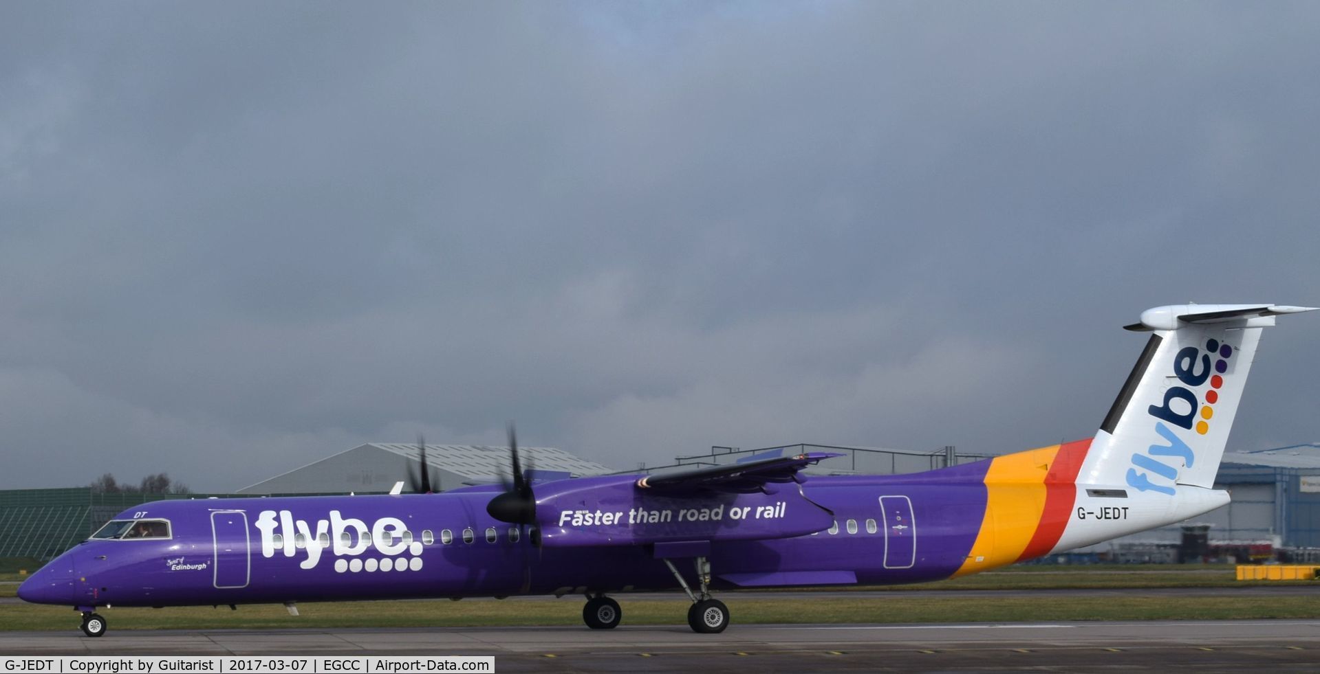 G-JEDT, 2003 De Havilland Canada DHC-8-402Q Dash 8 C/N 4088, At Manchester