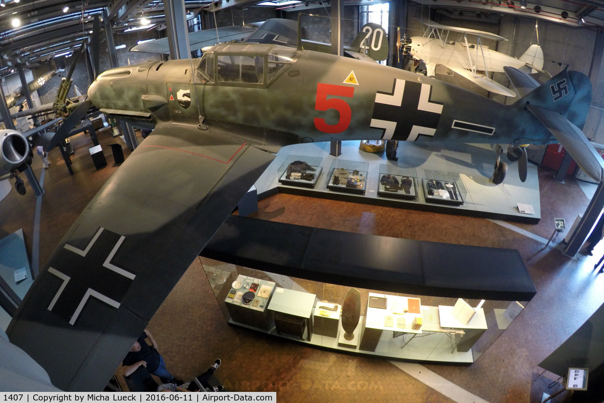 1407, Messerschmitt Bf-109E-4 C/N 1407, At the Deutsches Technikmuseum in Berlin