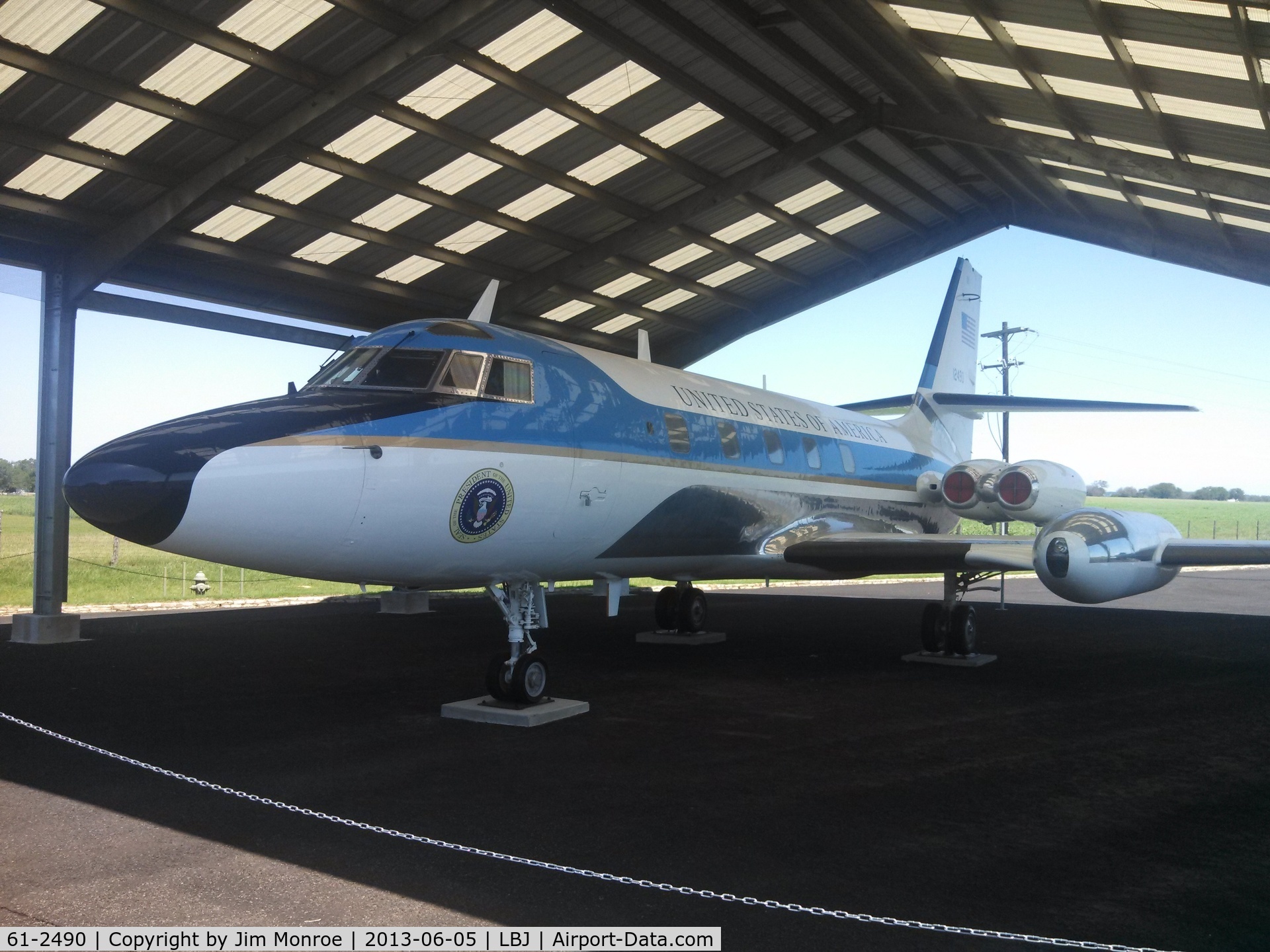 61-2490, 1962 Lockheed VC-140B-LM Jetstar C/N 1329-5024, Air Force One Half - on display at the LBJ Ranch