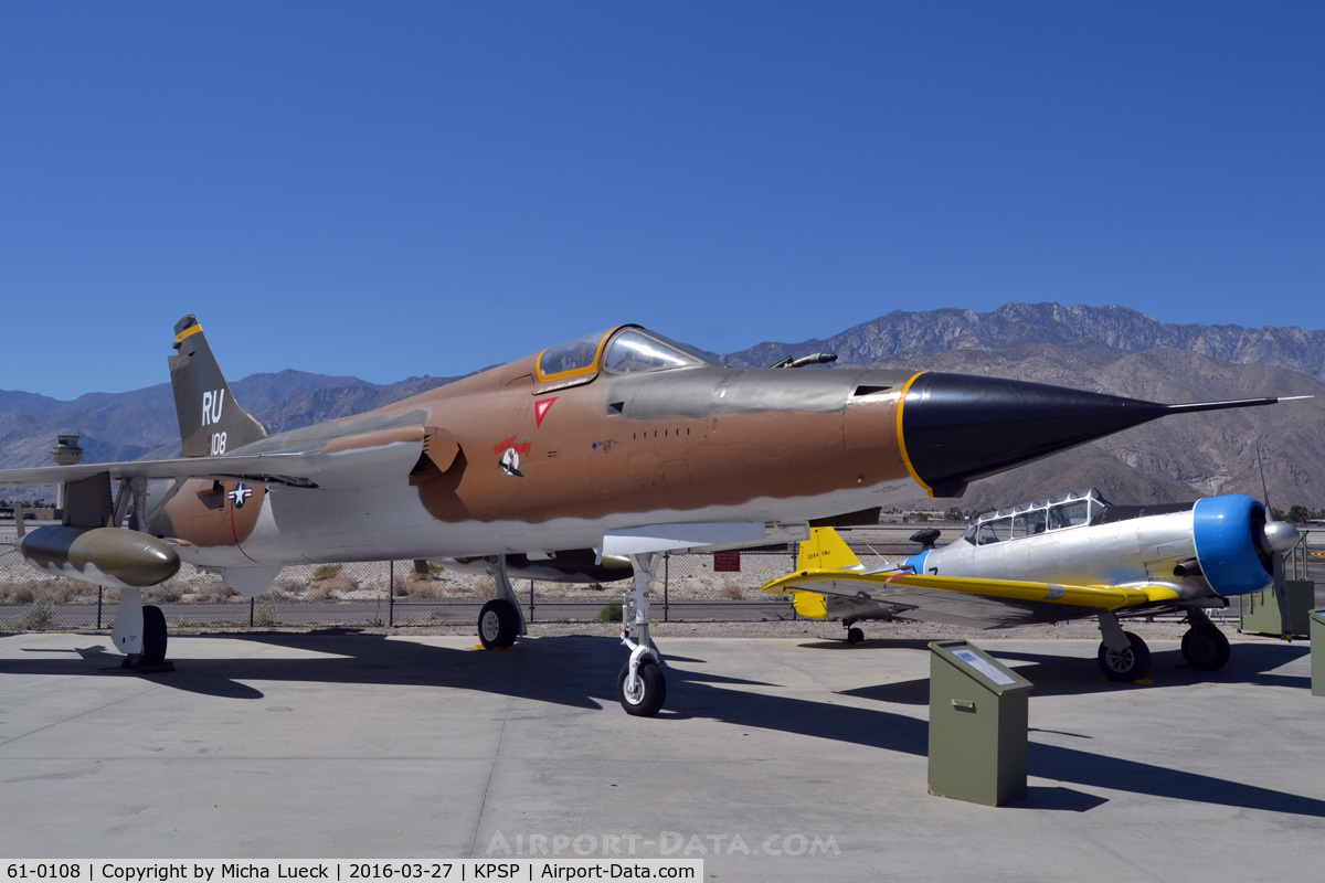 61-0108, 1961 Republic F-105D Thunderchief C/N D303, At the Palm Springs Air Museum