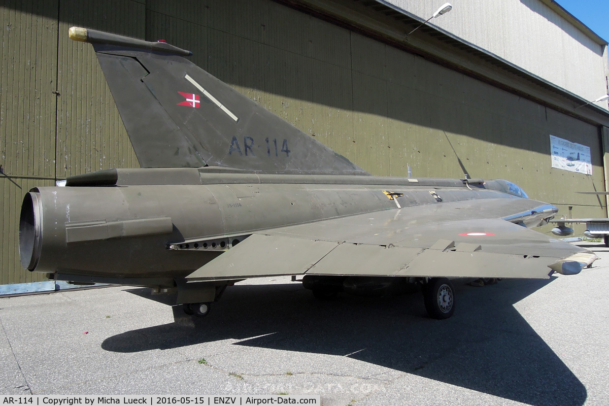 AR-114, 1971 Saab RF-35 Draken C/N 35-1114, At the Flyhistorisk Museum in Sola