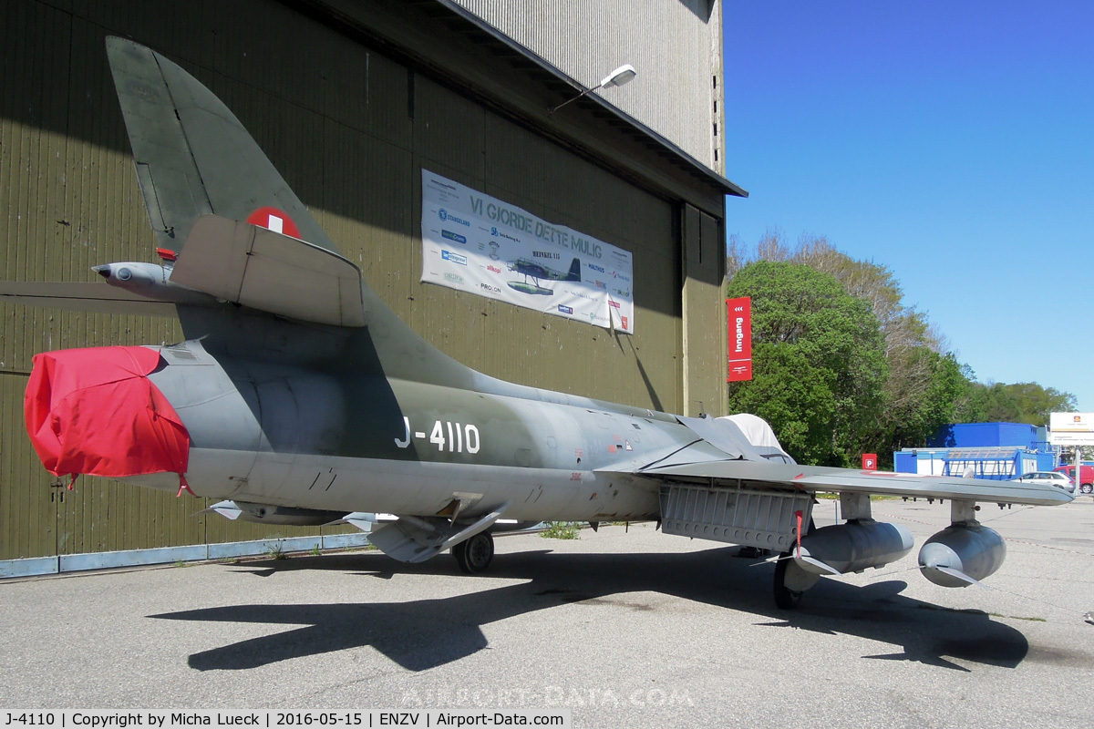 J-4110, 1972 Hawker Hunter F.58A C/N HABL-003079, At the Flyhistorisk Museum in Stavanger