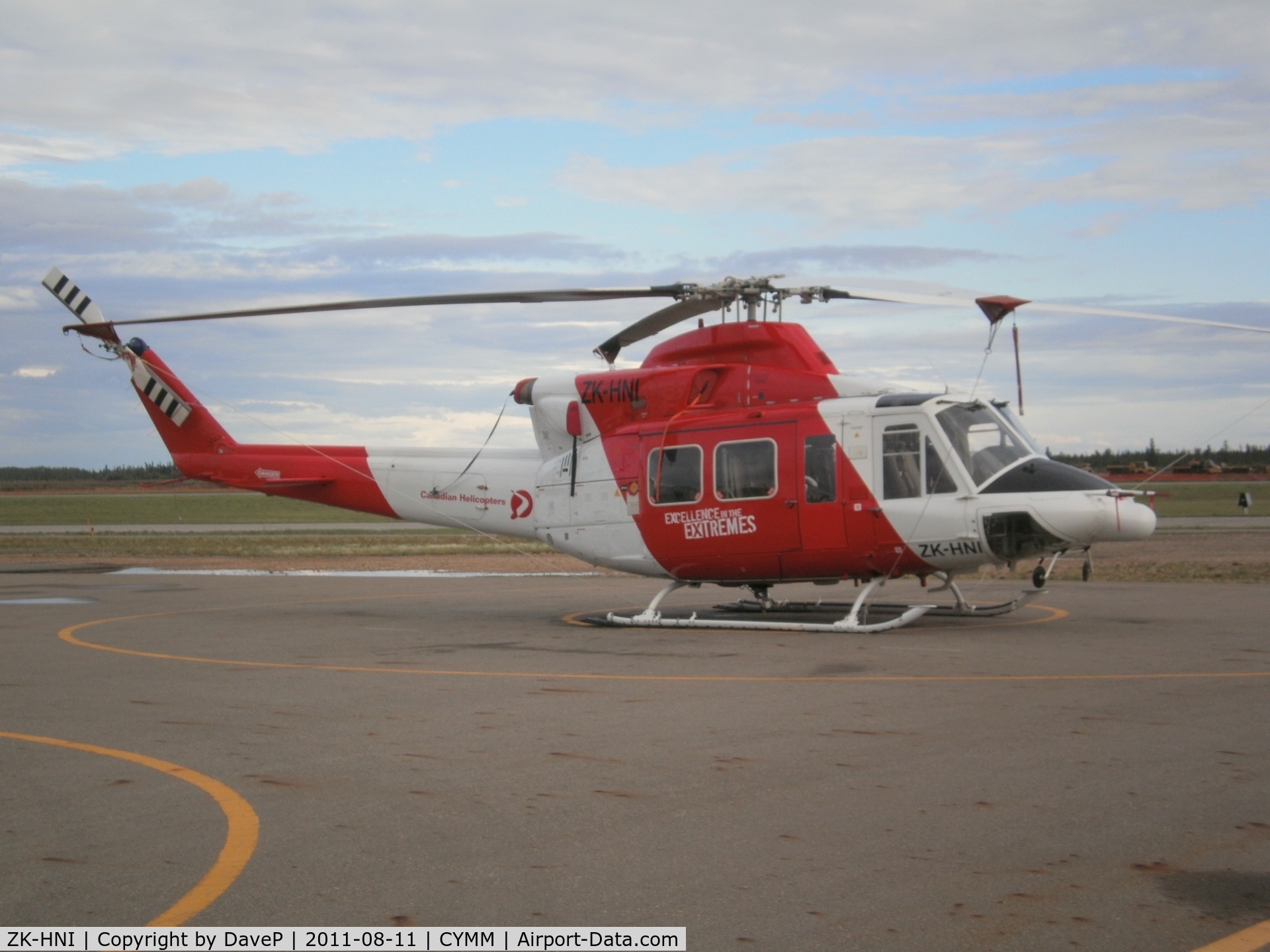 ZK-HNI, 1989 Bell 412 C/N 33204, On the ramp at Fort McMurray