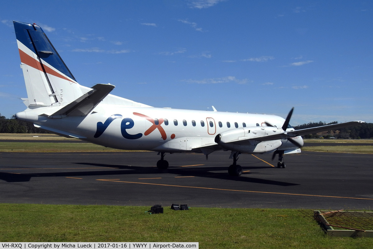 VH-RXQ, 1990 Saab 340B C/N 340B-200, At Burnie