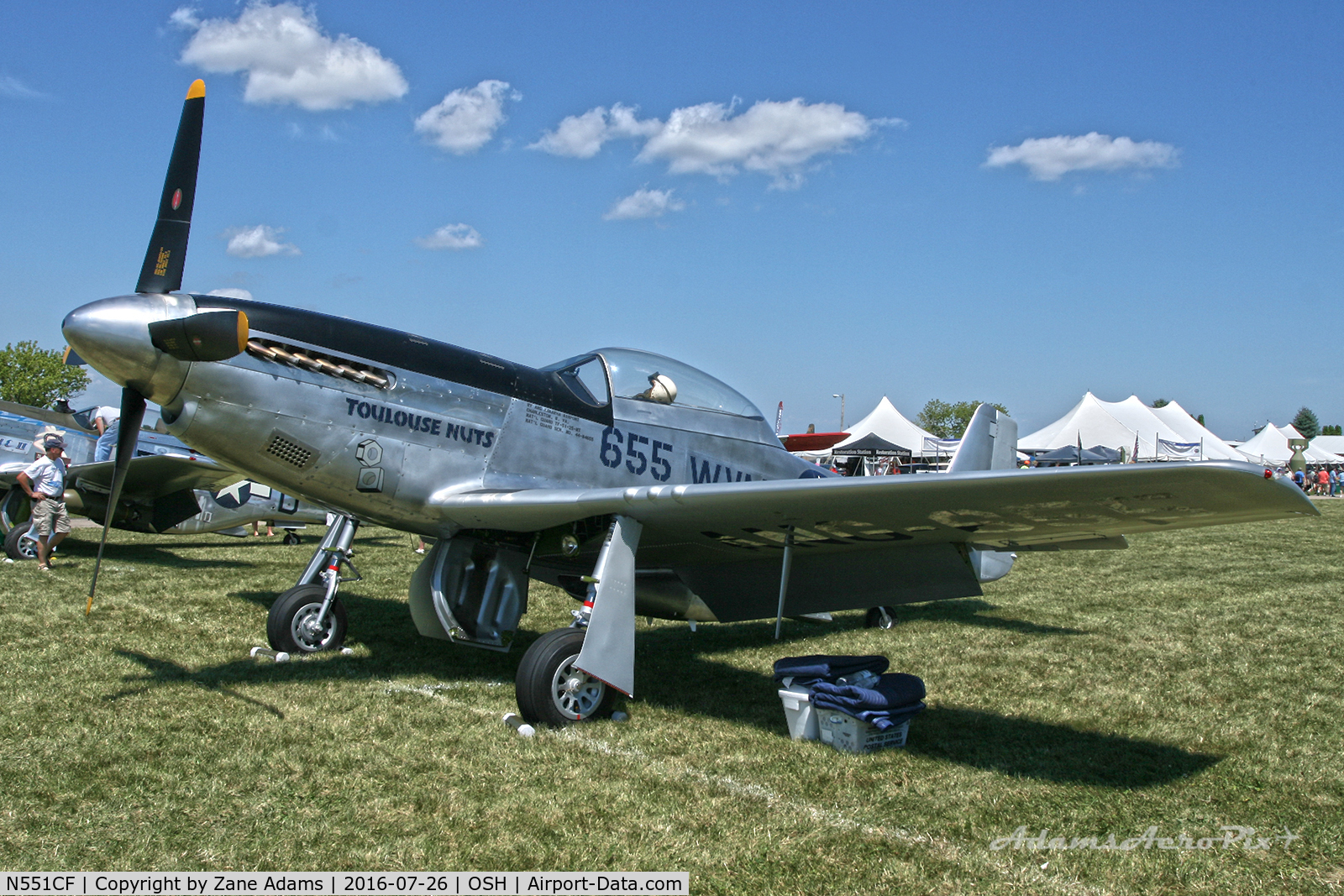 N551CF, 1944 North American TF-51D Mustang C/N 122-44511, At the 2016 EAA AirVenture - Oshkosh, Wisconsin