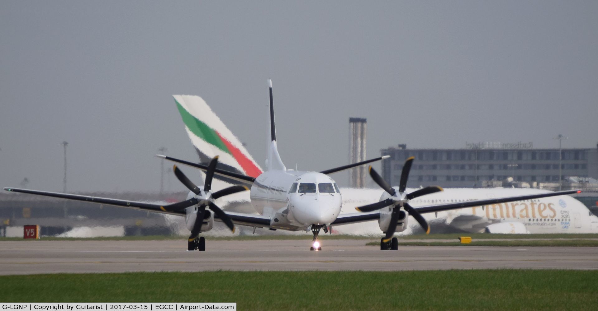 G-LGNP, 1995 Saab 2000 C/N 2000-018, At Manchester