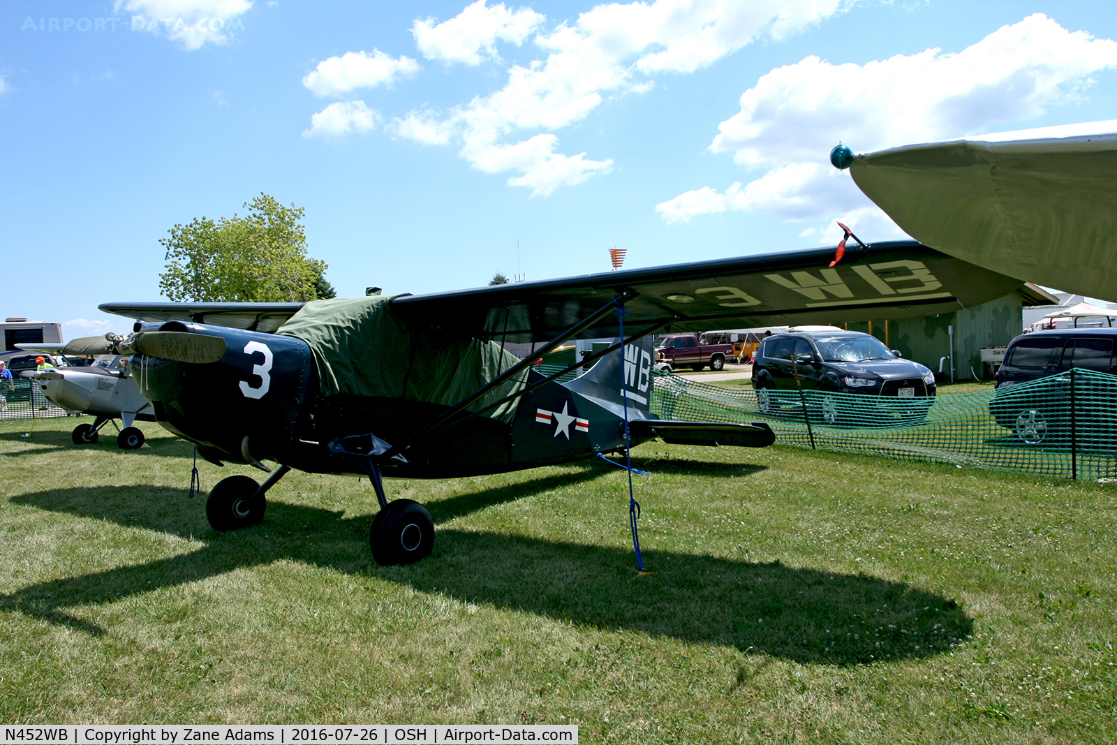 N452WB, Stinson L-5E-1 Sentinel C/N 76-3462, At the 2016 EAA AirVenture - Oshkosh, Wisconsin