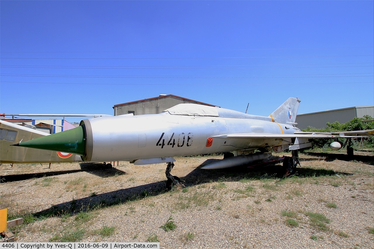 4406, 1966 Mikoyan-Gurevich MiG-21PFM C/N 94A4406, Mikoyan-Gurevich MiG-21PFM, preserved at Les Amis de la 5ème Escadre Museum, Orange