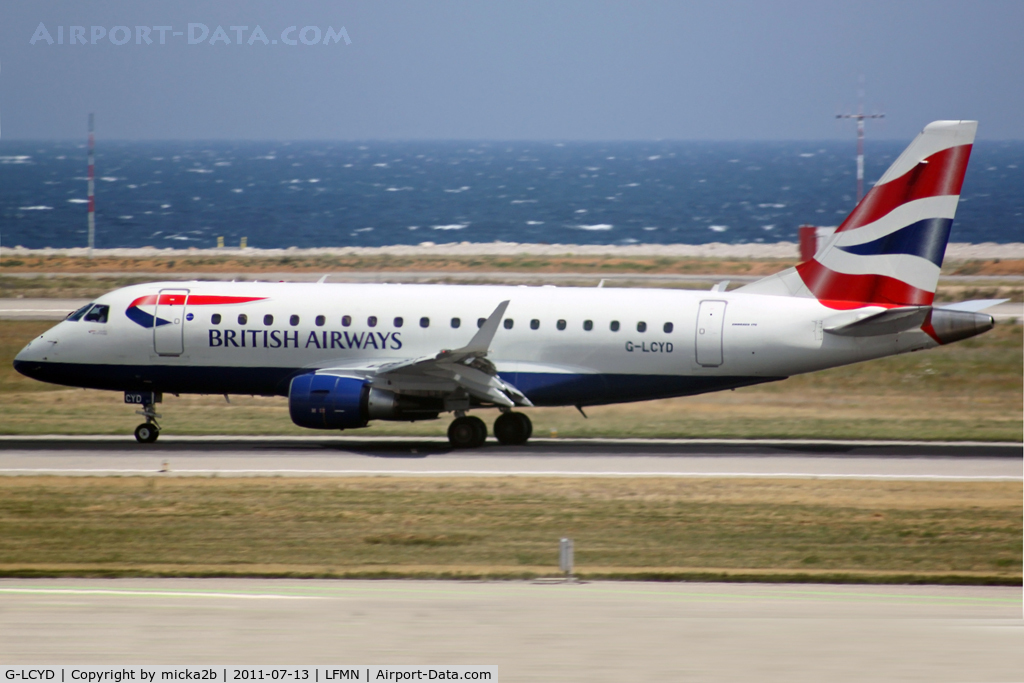 G-LCYD, 2009 Embraer 170STD (ERJ-170-100STD) C/N 17000294, Landing