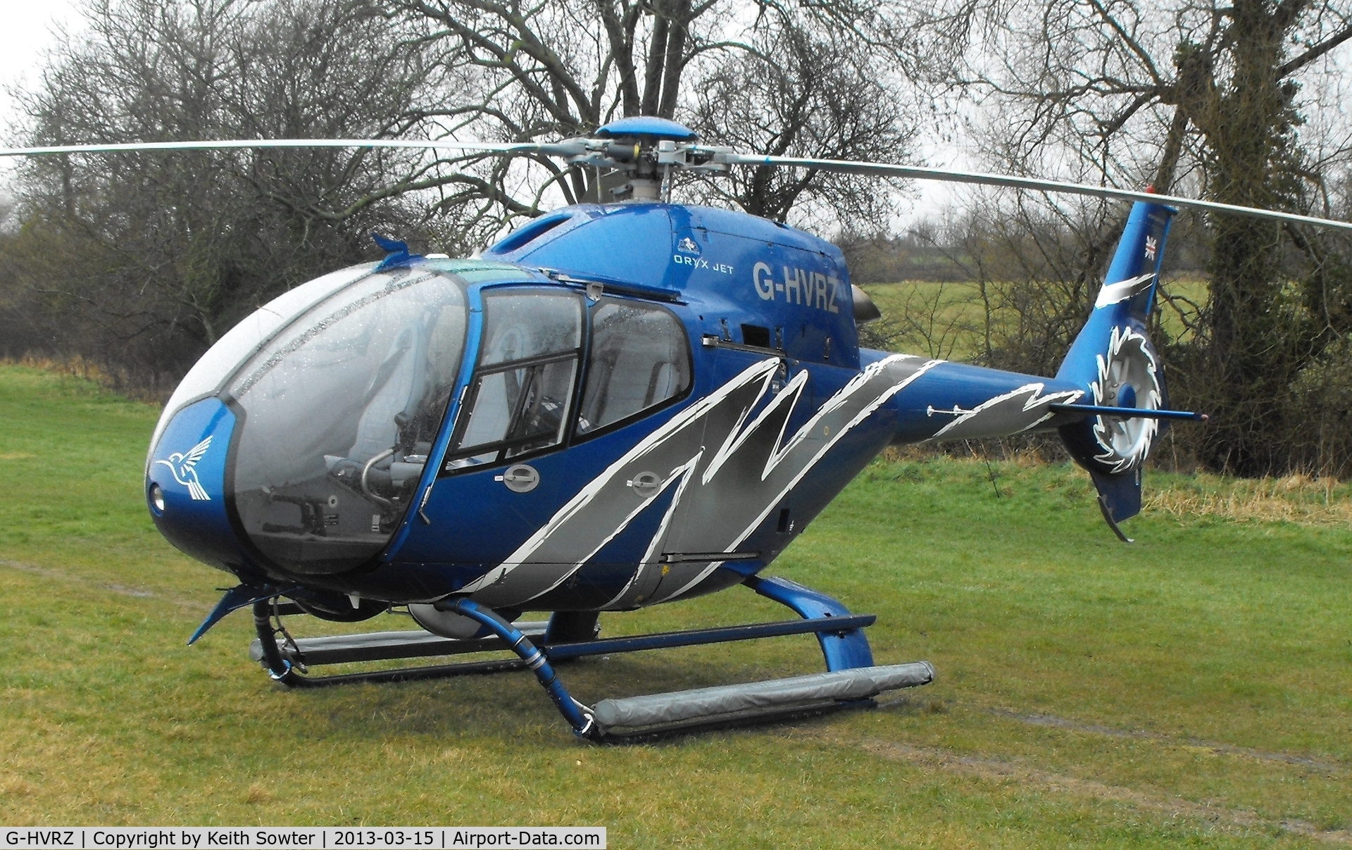 G-HVRZ, 2003 Eurocopter EC-120B Colibri C/N 1338, Visiting Cheltenham Racecourse