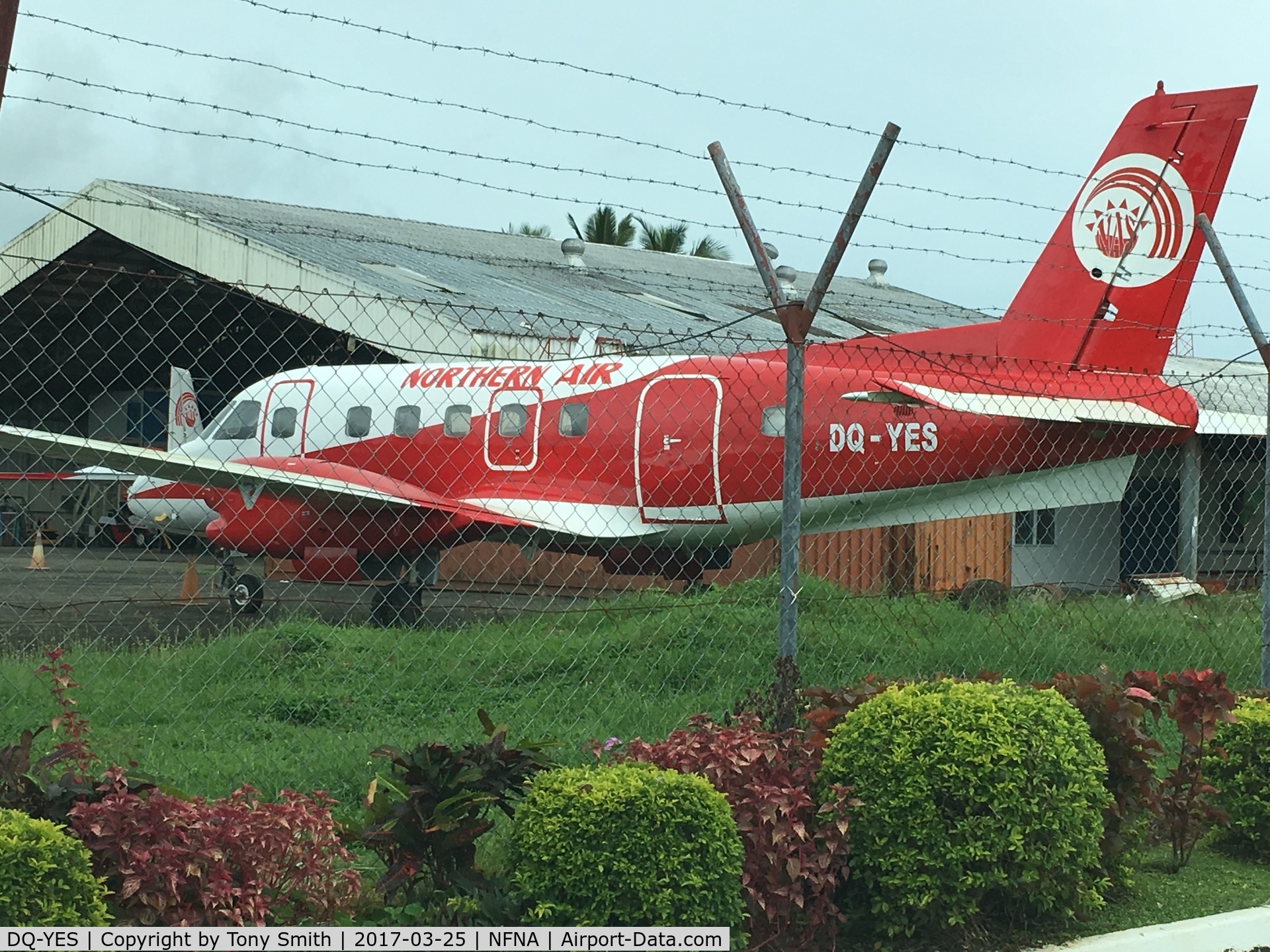 DQ-YES, 1980 Embraer EMB-110P2 Bandeirante C/N 110307, Still in Fiji. Suva. No engines