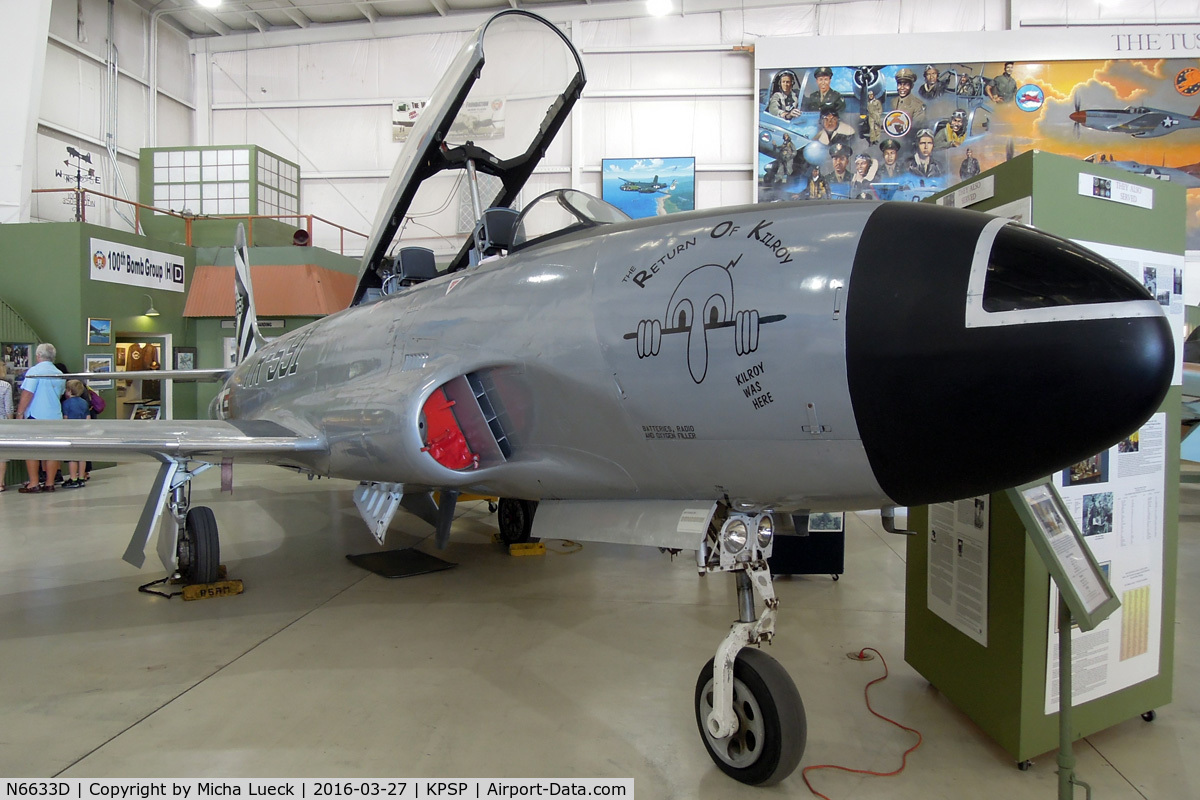 N6633D, Lockheed T-33B (TV-2 Seastar) C/N Not found 126591/N6633D, At the Palm Springs Air Museum