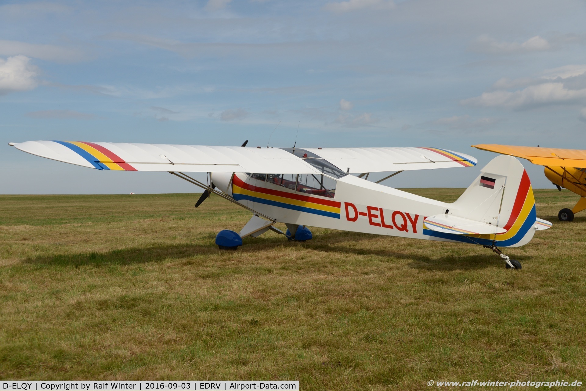 D-ELQY, Piper PA-19 Super Cub C/N 18-3083, Piper PA-18-95 Super Cub - Private - 18-3083 - D-ELQY - 03.09.2016 - EDRV