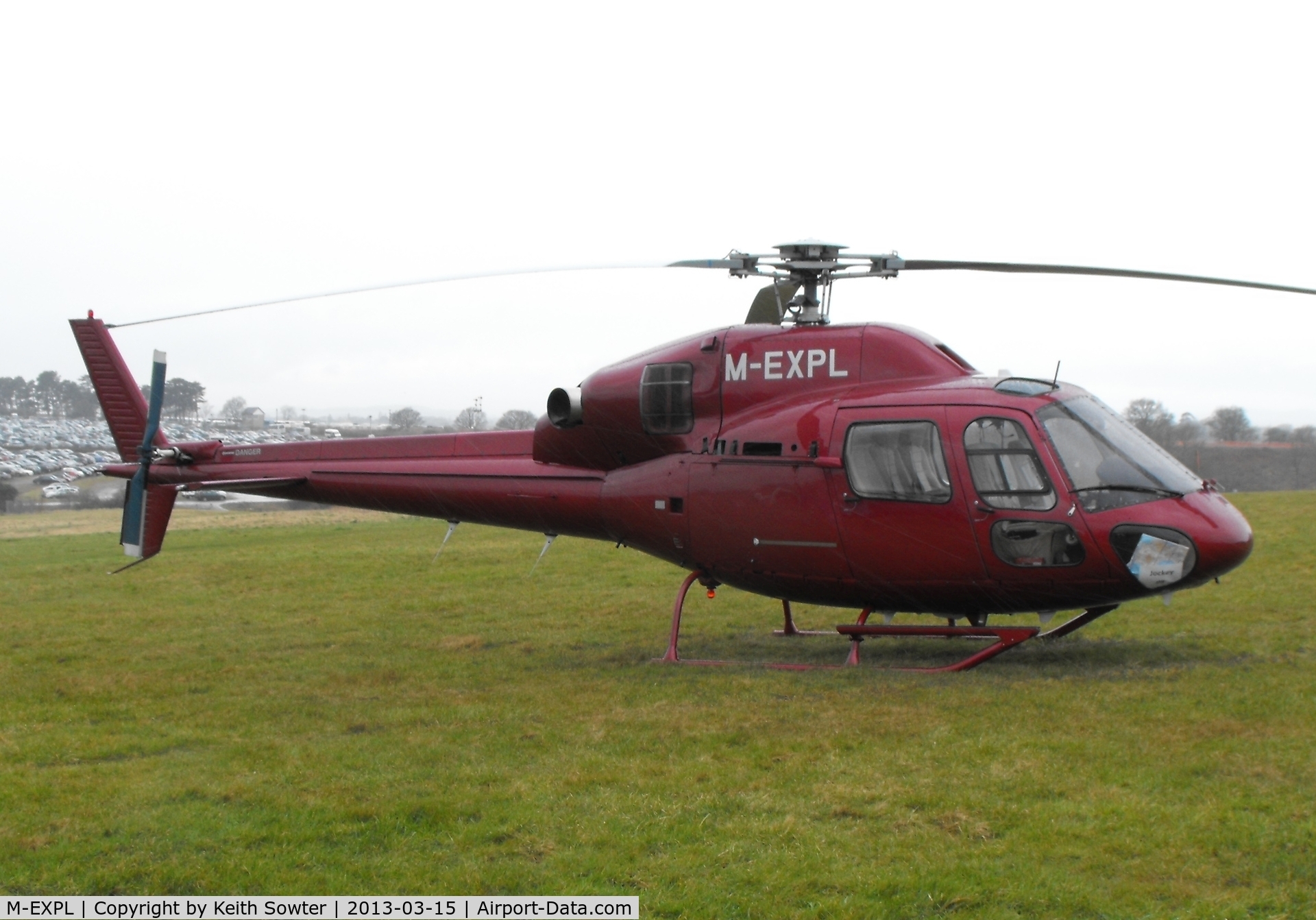 M-EXPL, 1999 Aerospatiale AS-355N Ecureuil 2 C/N 5667, Visiting Cheltenham Racecourse