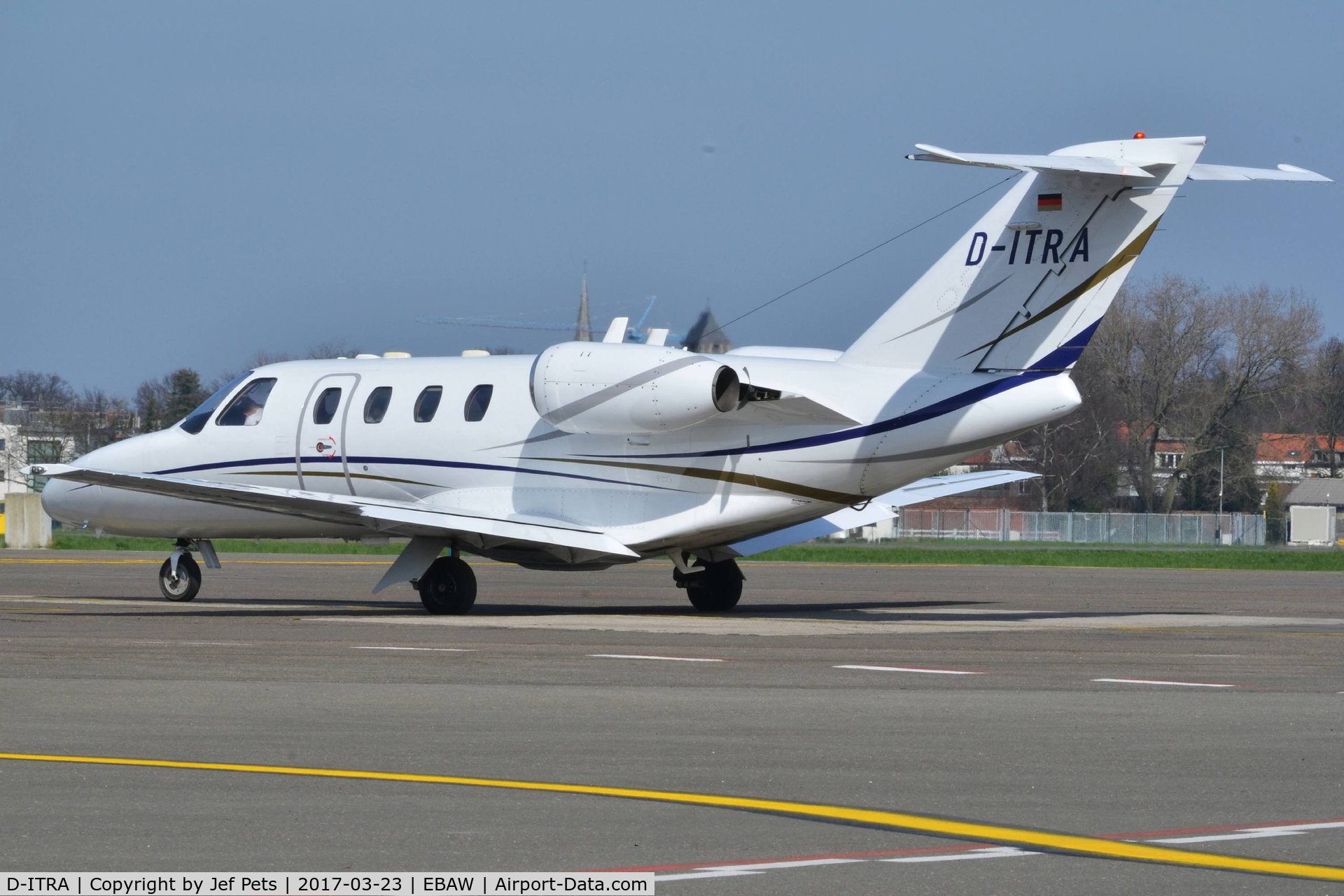 D-ITRA, 1997 Cessna 525 CitationJet CJ1 C/N 525-0177, At Antwerp Airport.