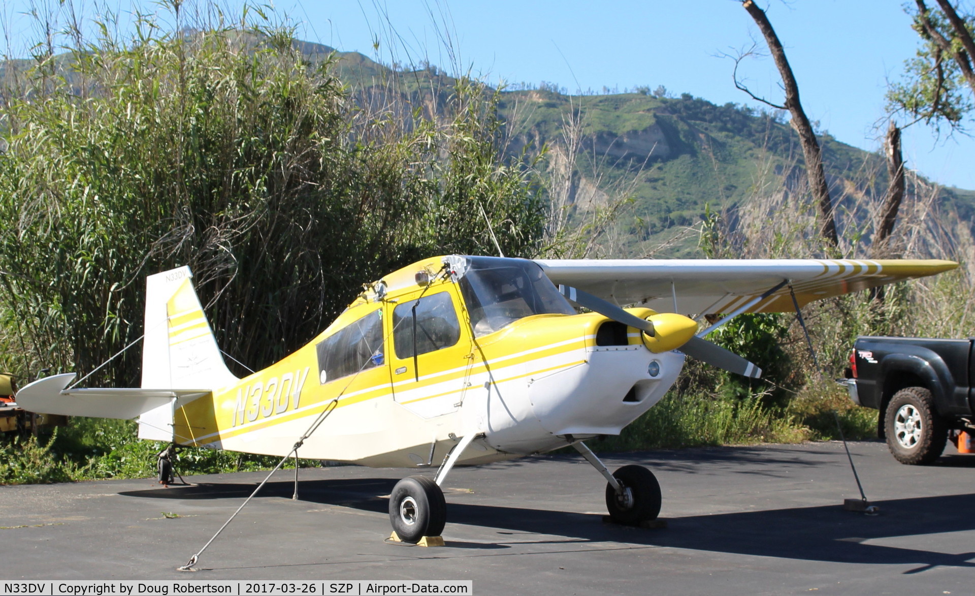 N33DV, 1970 Champion 7GCBC C/N 234-70, 1970 Champion 7GCBC CITABRIA, Lycoming O-320-A2B 150 Hp, right wing removed