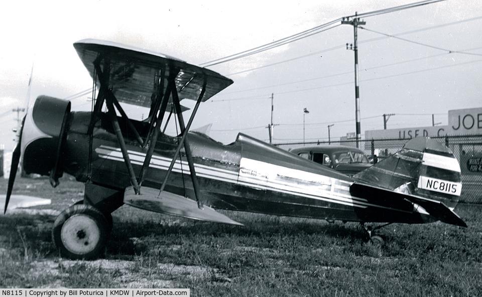 N8115, 1929 Travel Air D-4000 C/N 887, Travel Air D-4000 NC8115 at Chicago Municipal (Midway) Airport, early 1930's.