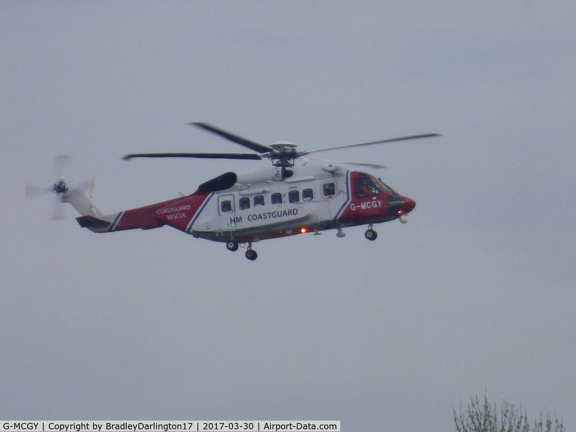 G-MCGY, 2014 Sikorsky S-92A C/N 920257, H&M Coastguard landing at derriford