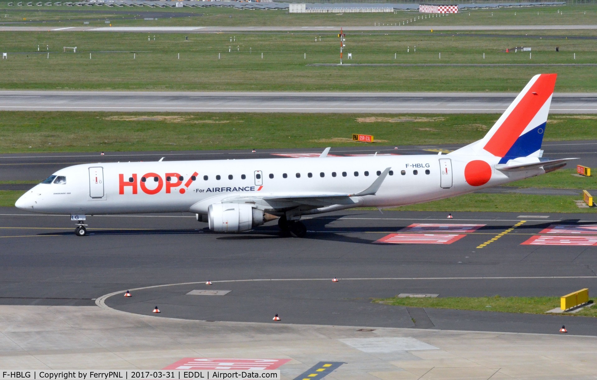 F-HBLG, 2009 Embraer 190LR (ERJ-190-100LR) C/N 19000254, HOP ERJ190 arrived in DUS