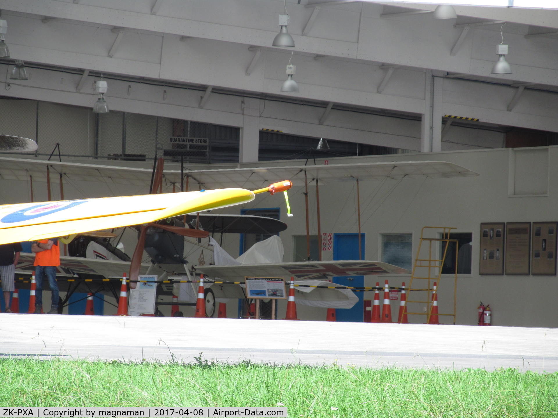 ZK-PXA, The Vintage Aviator BE2e-1 C/N 11233, Hiding in new home of warbirds hangar