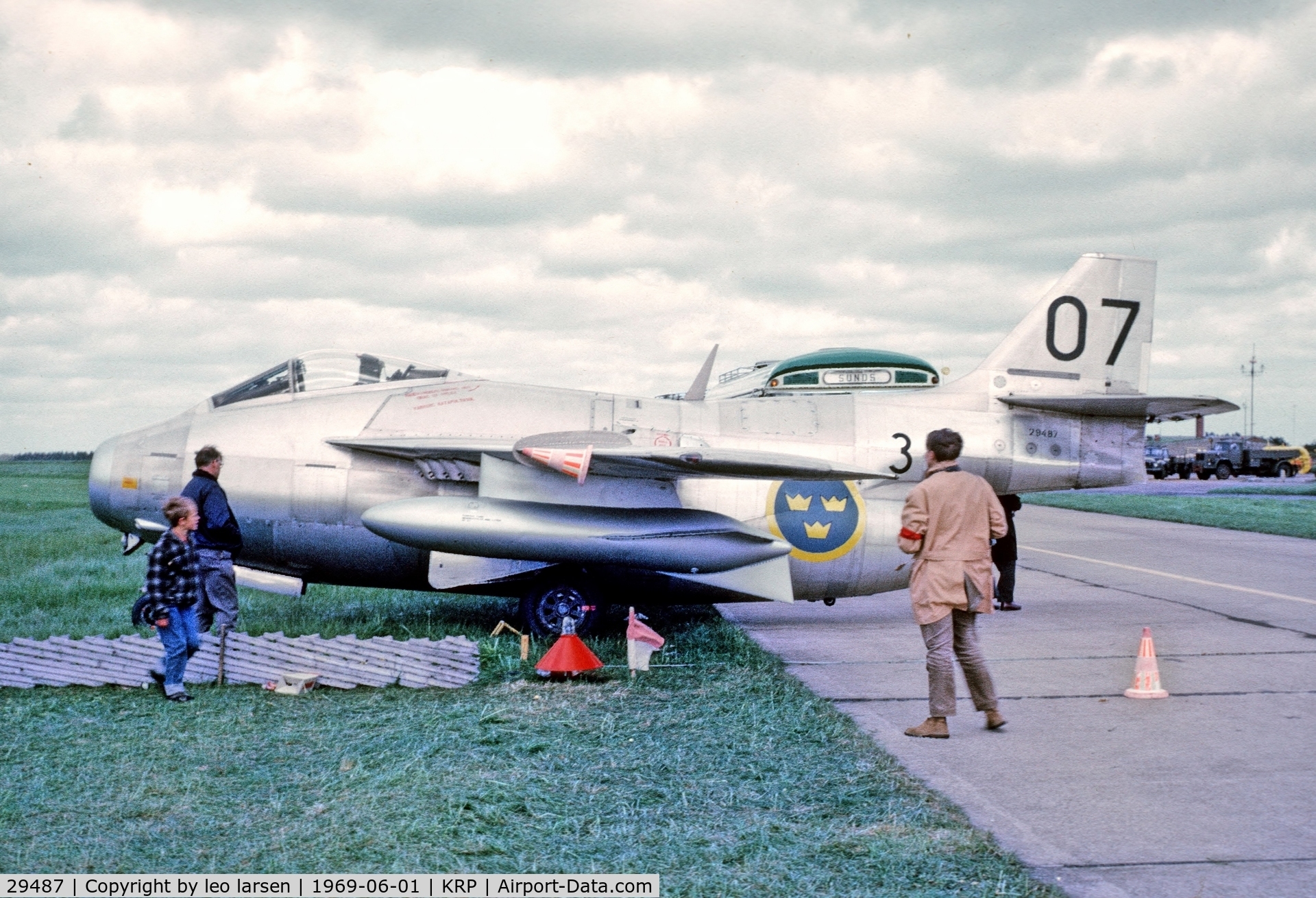 29487, Saab J-29F Tunnan C/N 29487, Karup Danish Air Show 1.6.1969