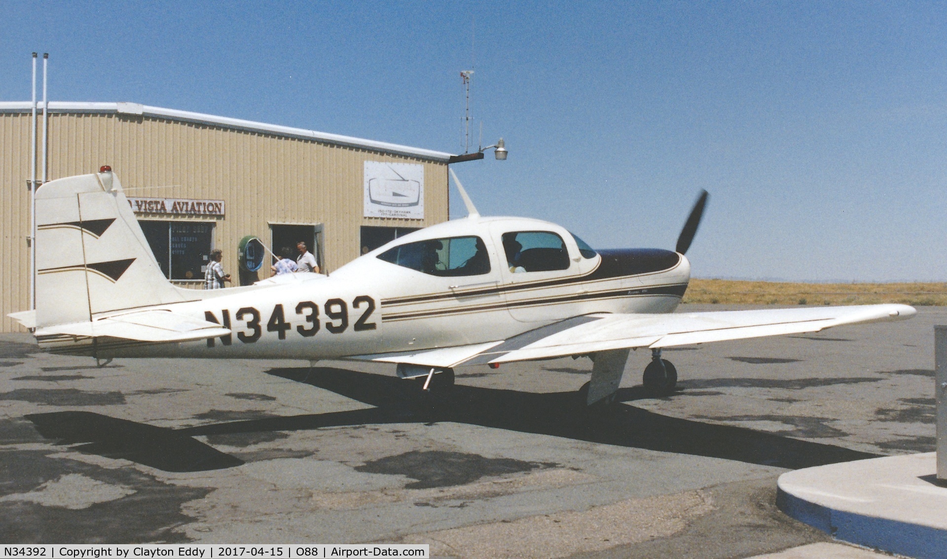 N34392, 1962 Meyers Industries Inc 200B C/N 274, Old Rio Vista Airport in California. 1980's?